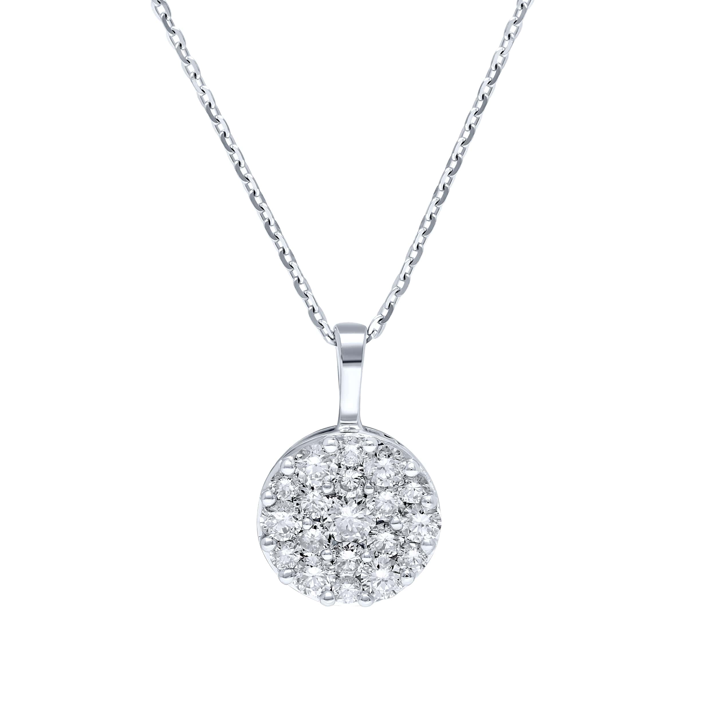 Refined Opulence PAVE 18K Diamond Pendant in White Gold