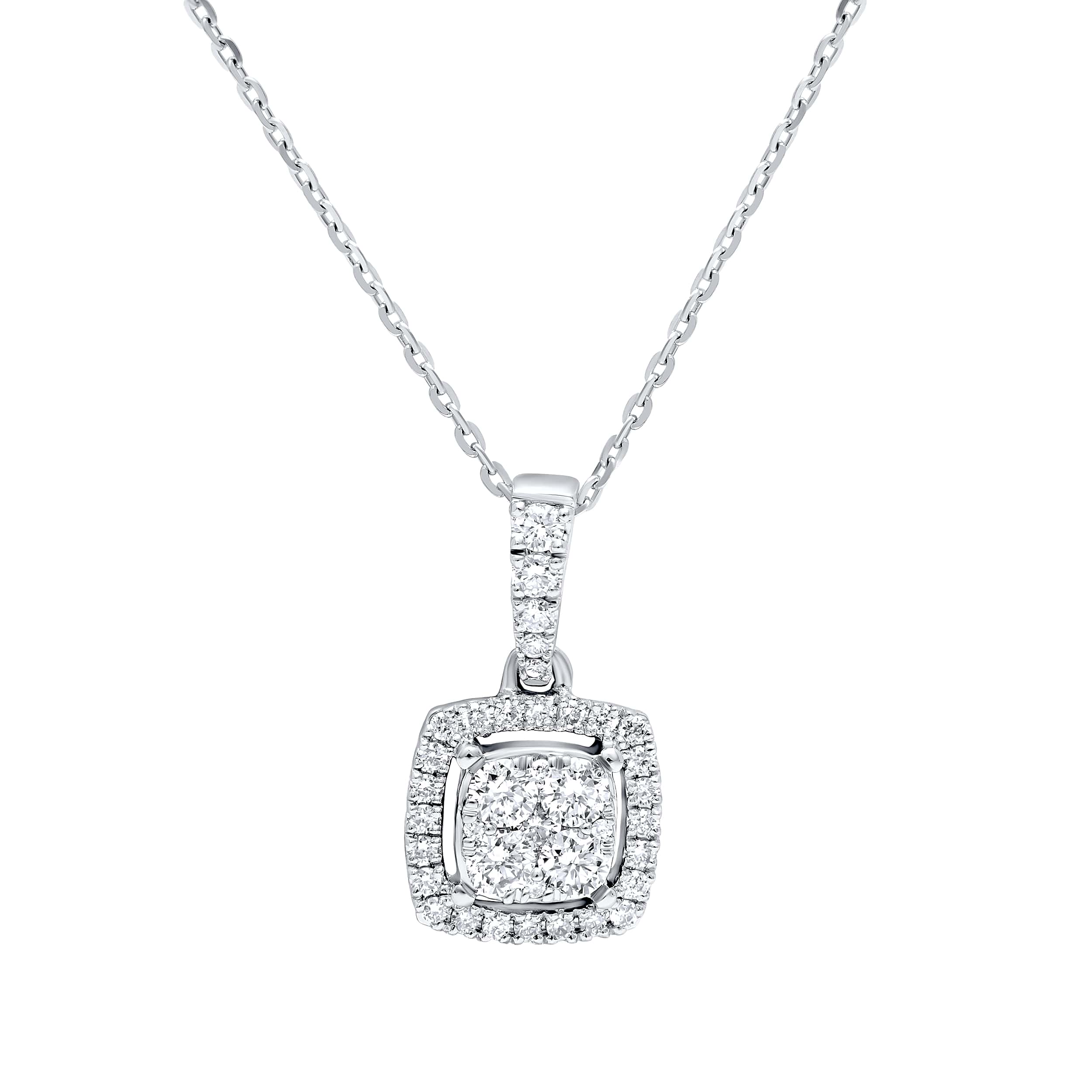 Opulent Grace 18K White Gold Dia Pendant