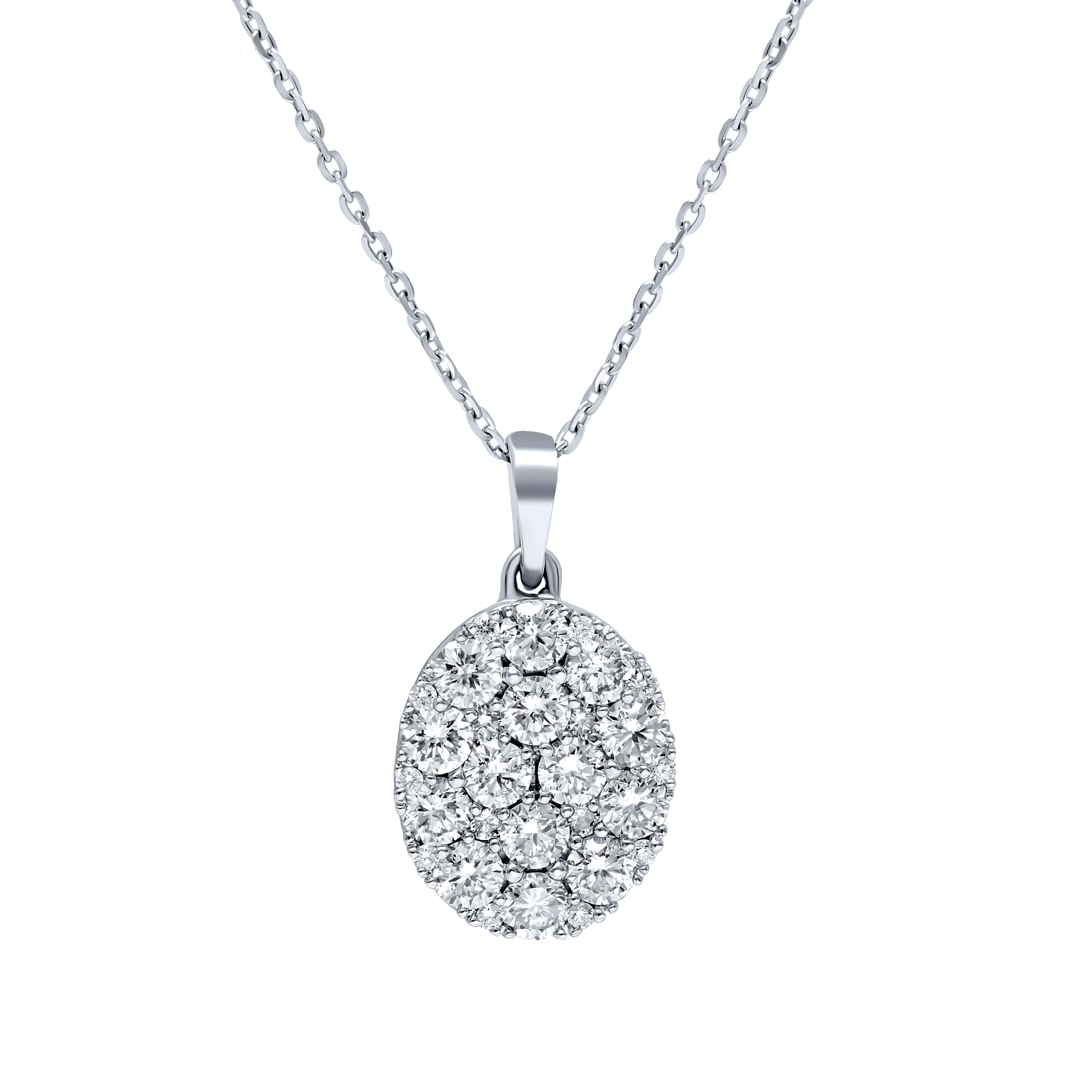 Opulent Beacon PAVE 18K Diamond Pendant in White Gold