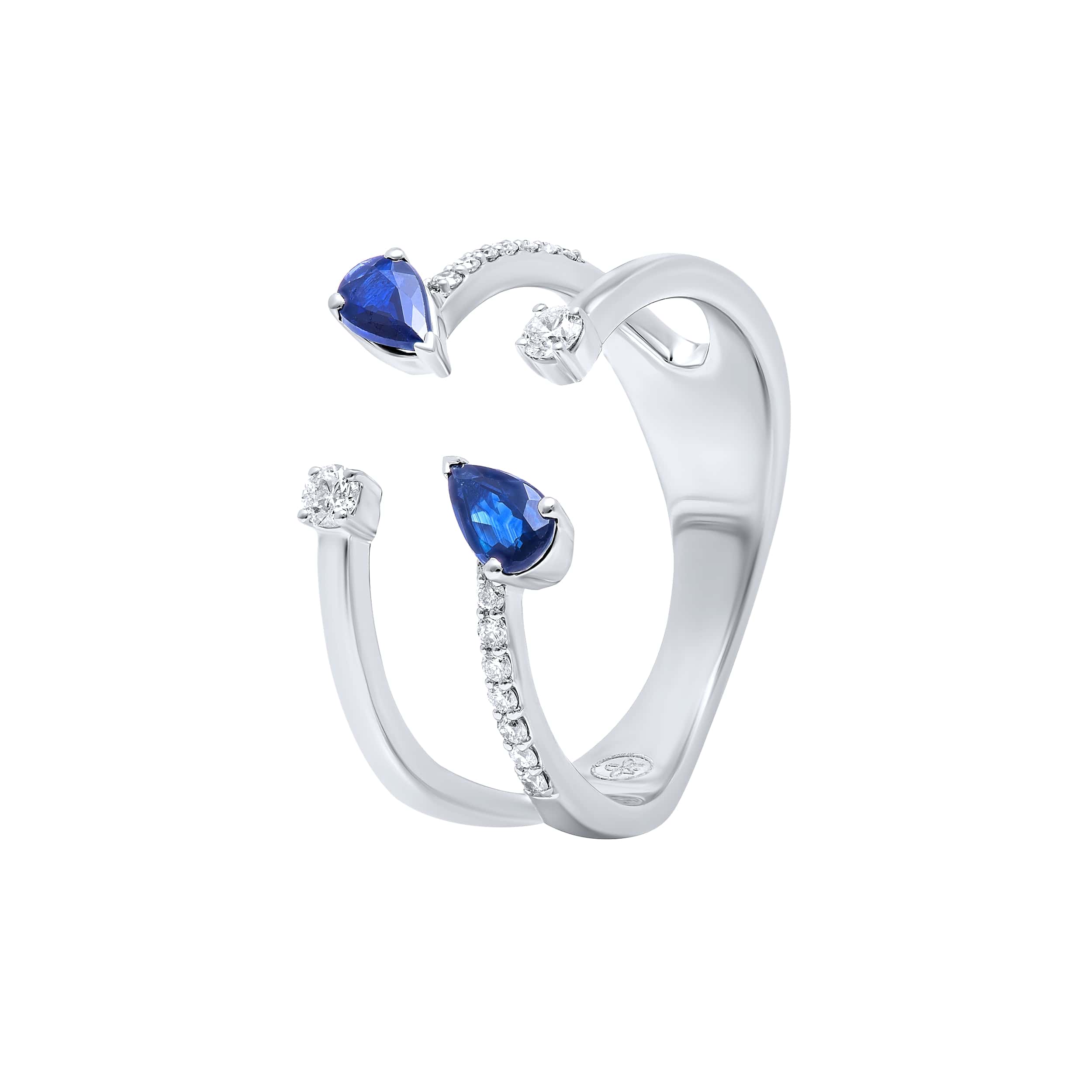 Sophisticated Style 18K White Gold Dia Ring