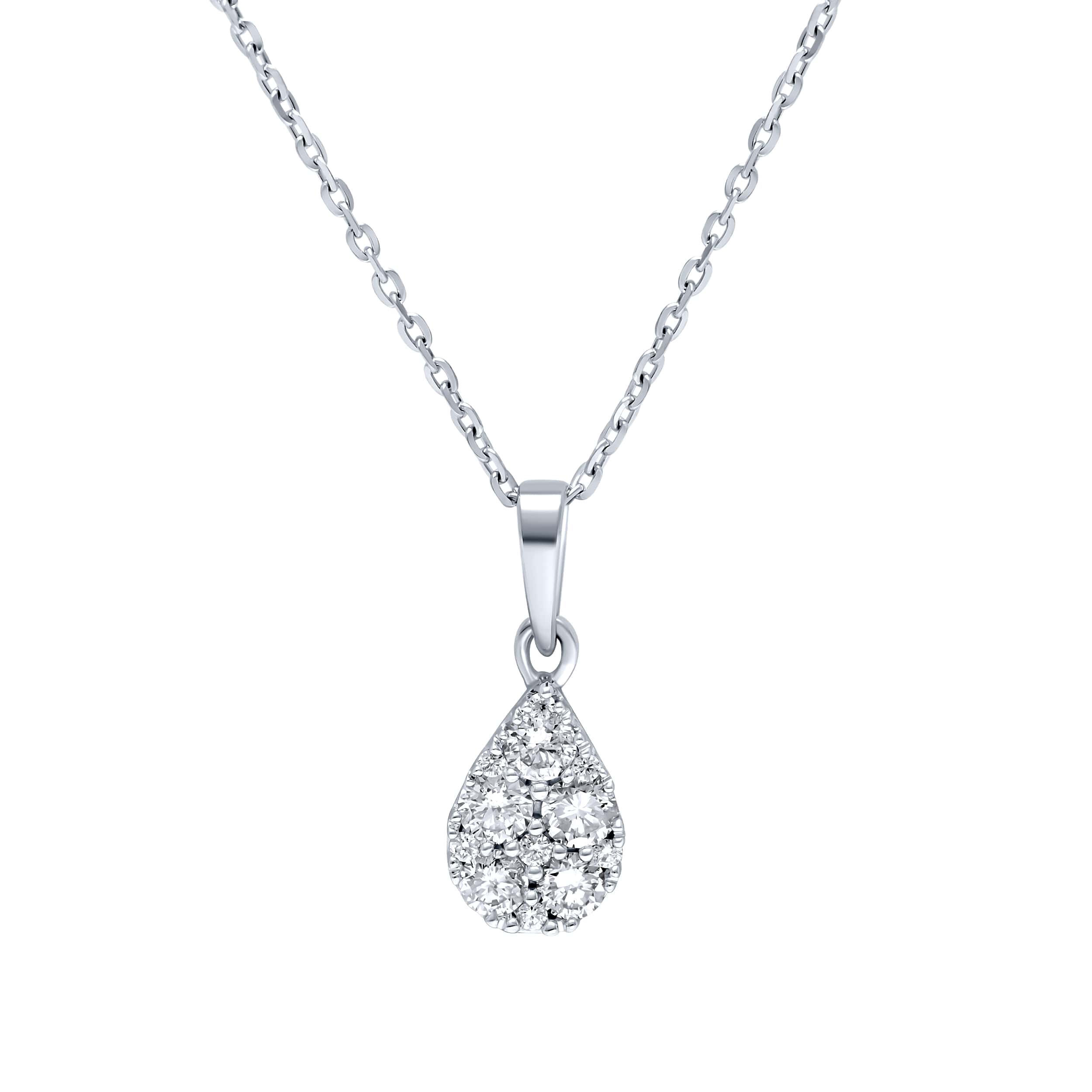 Sophisticated Symbol PAVE 18K Diamond Pendant in White Gold