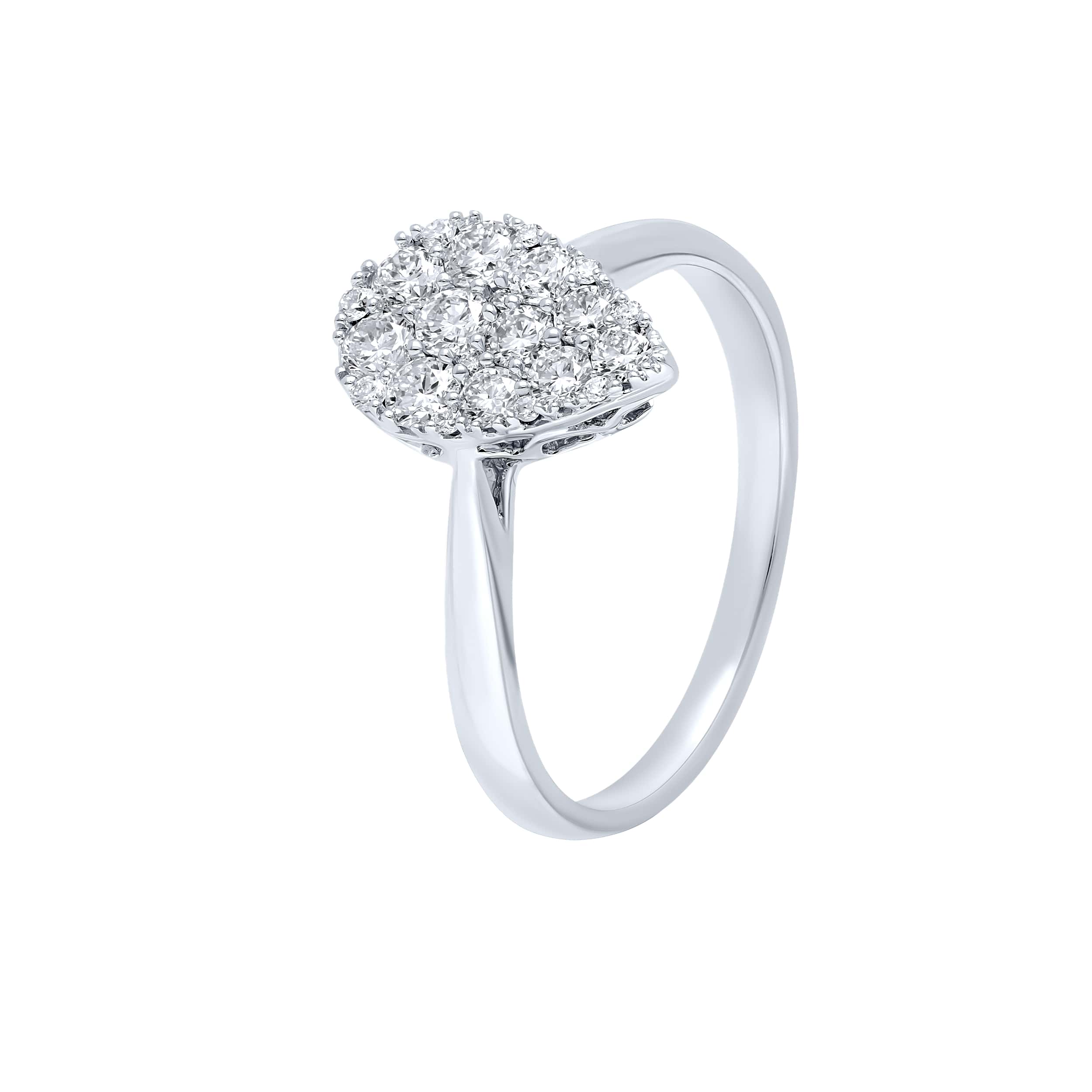 Opulent Elegance PAVE 18K Diamond Ring in White Gold