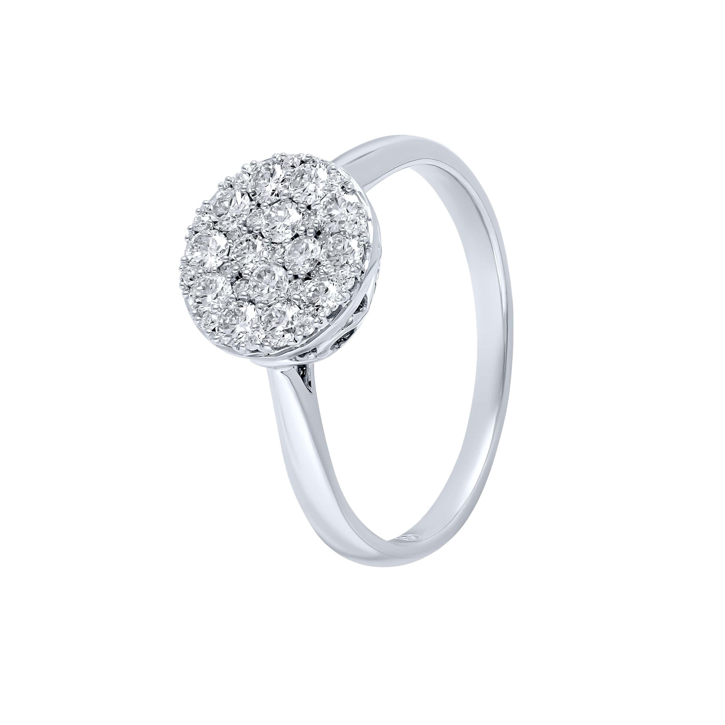 Classic Luxury PAVE 18K Diamond Ring in White Gold
