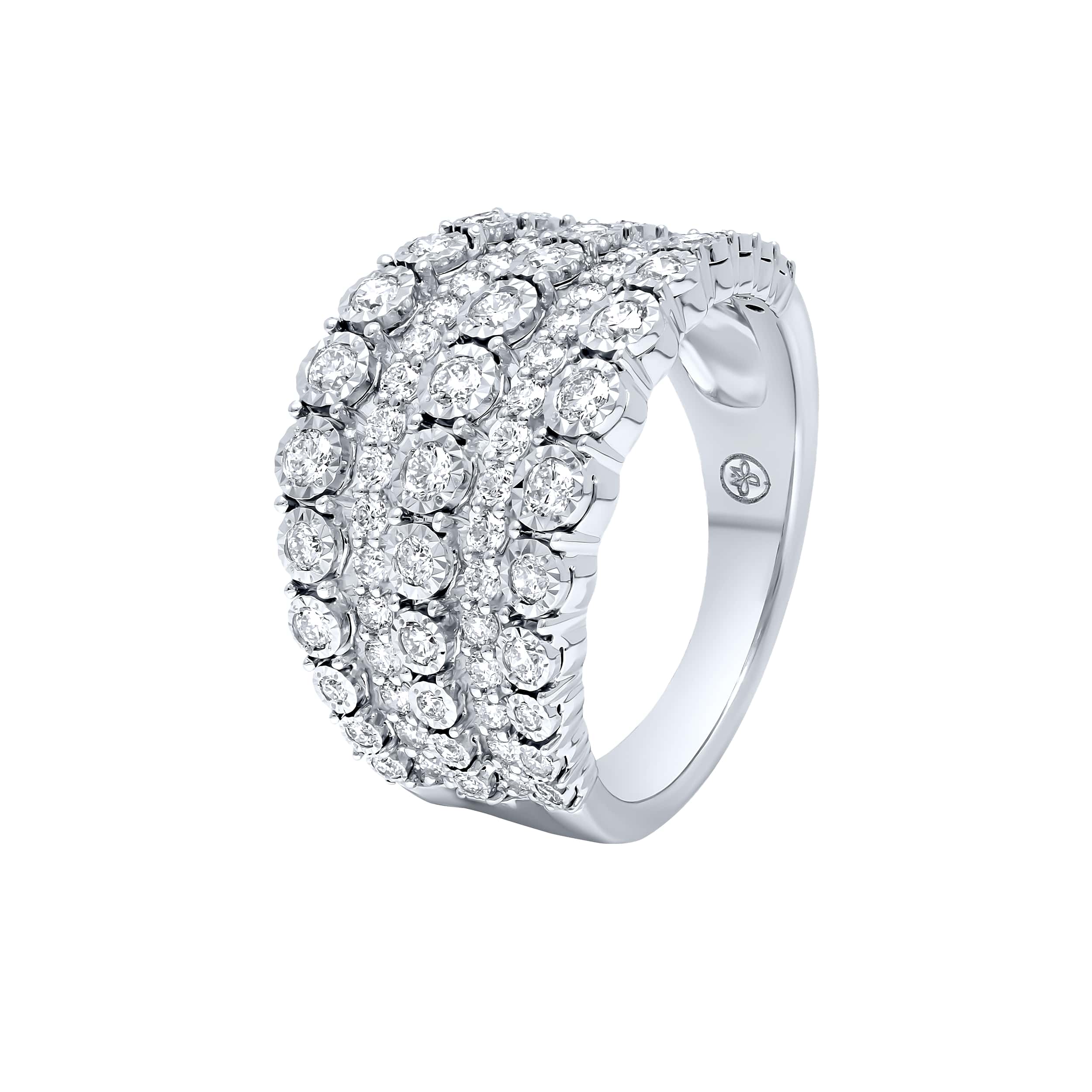 Grand Grandeur ILLUSION 18K Diamond Ring in White Gold