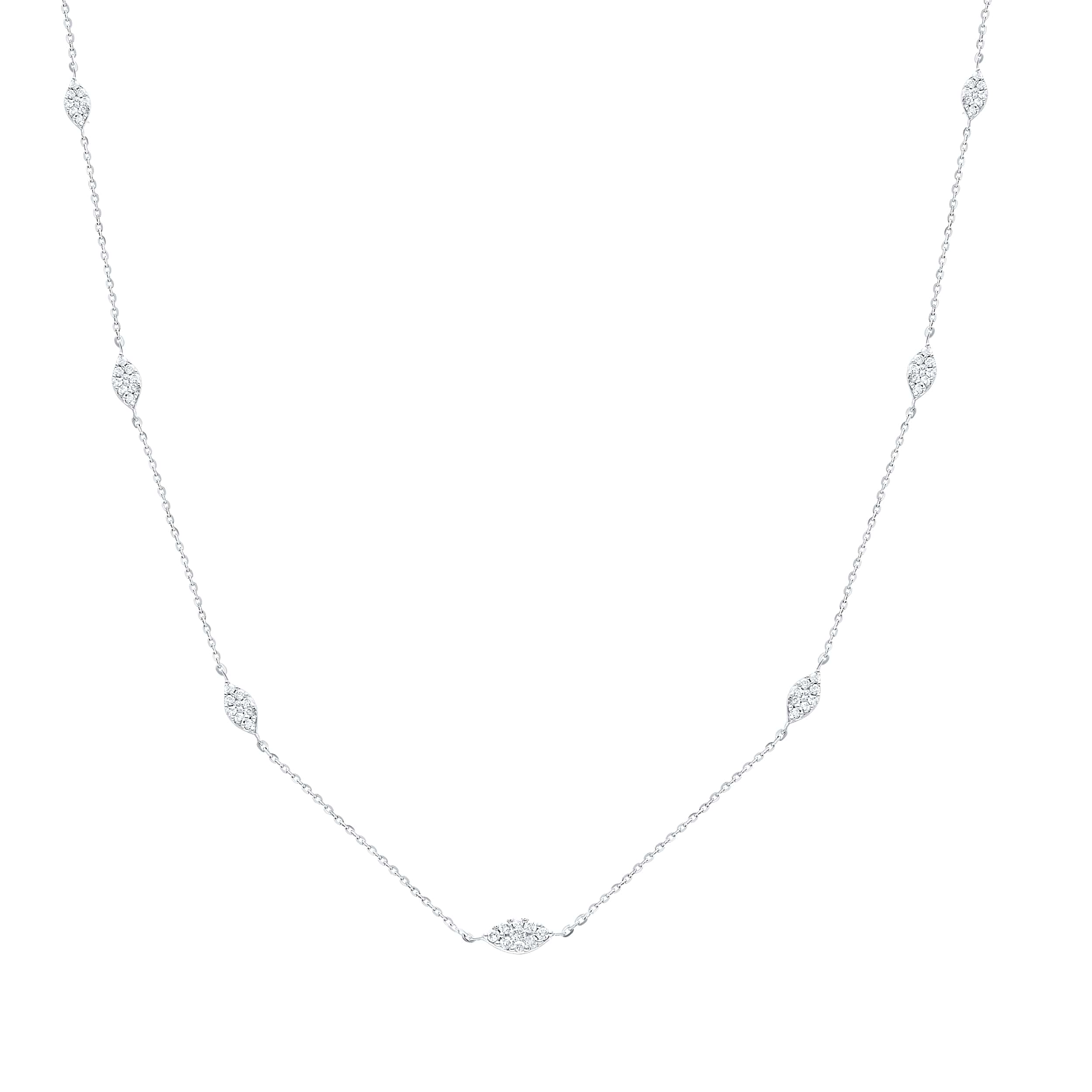Modern Sophistication 18K White Gold Dia Necklace