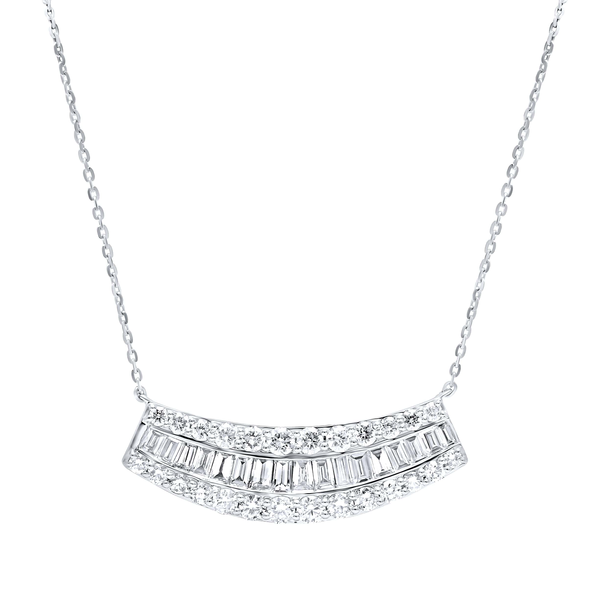 Grand Statement 18K White Gold Dia Necklace