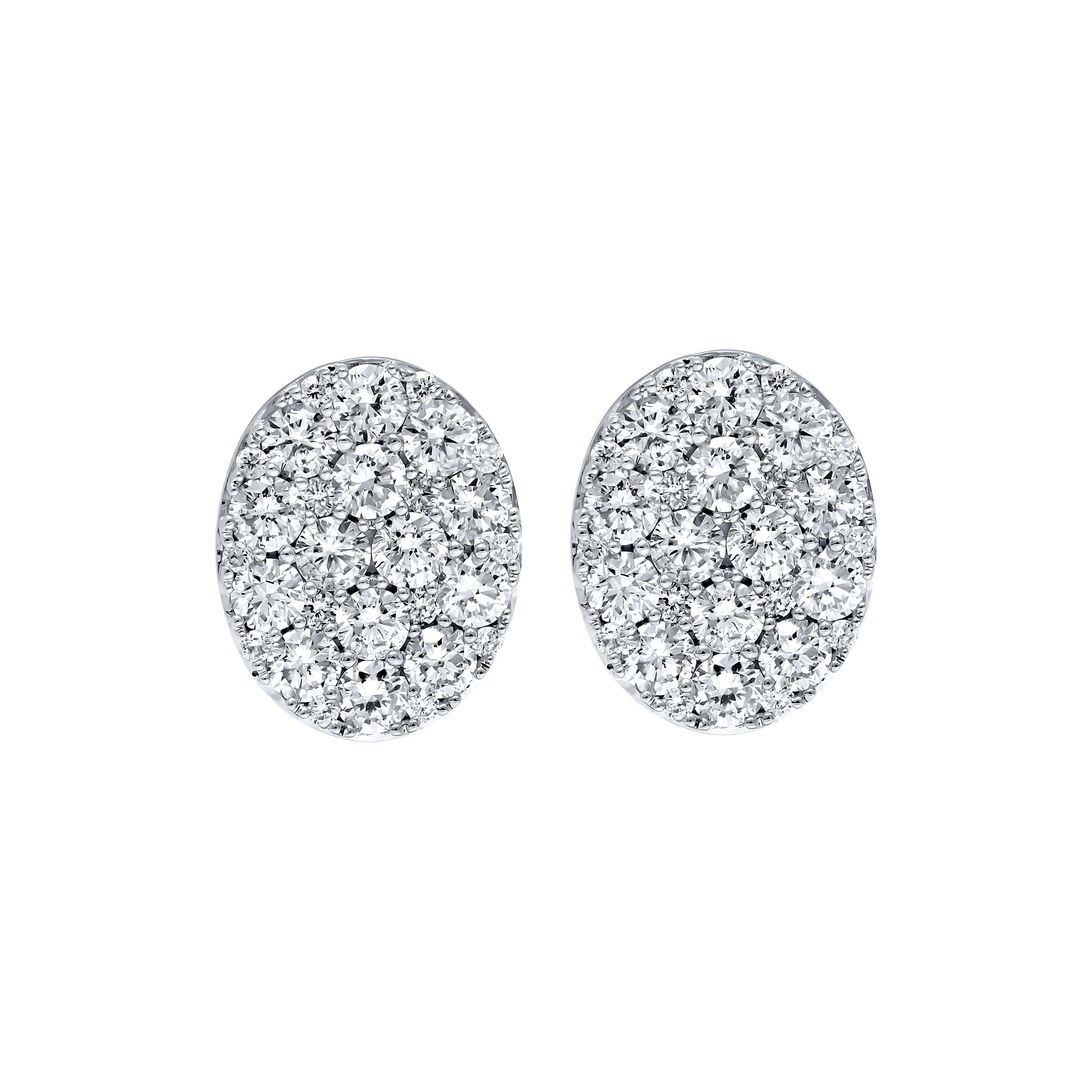 Luxury Symbol PAVE 18K Diamond Earring in White Gold