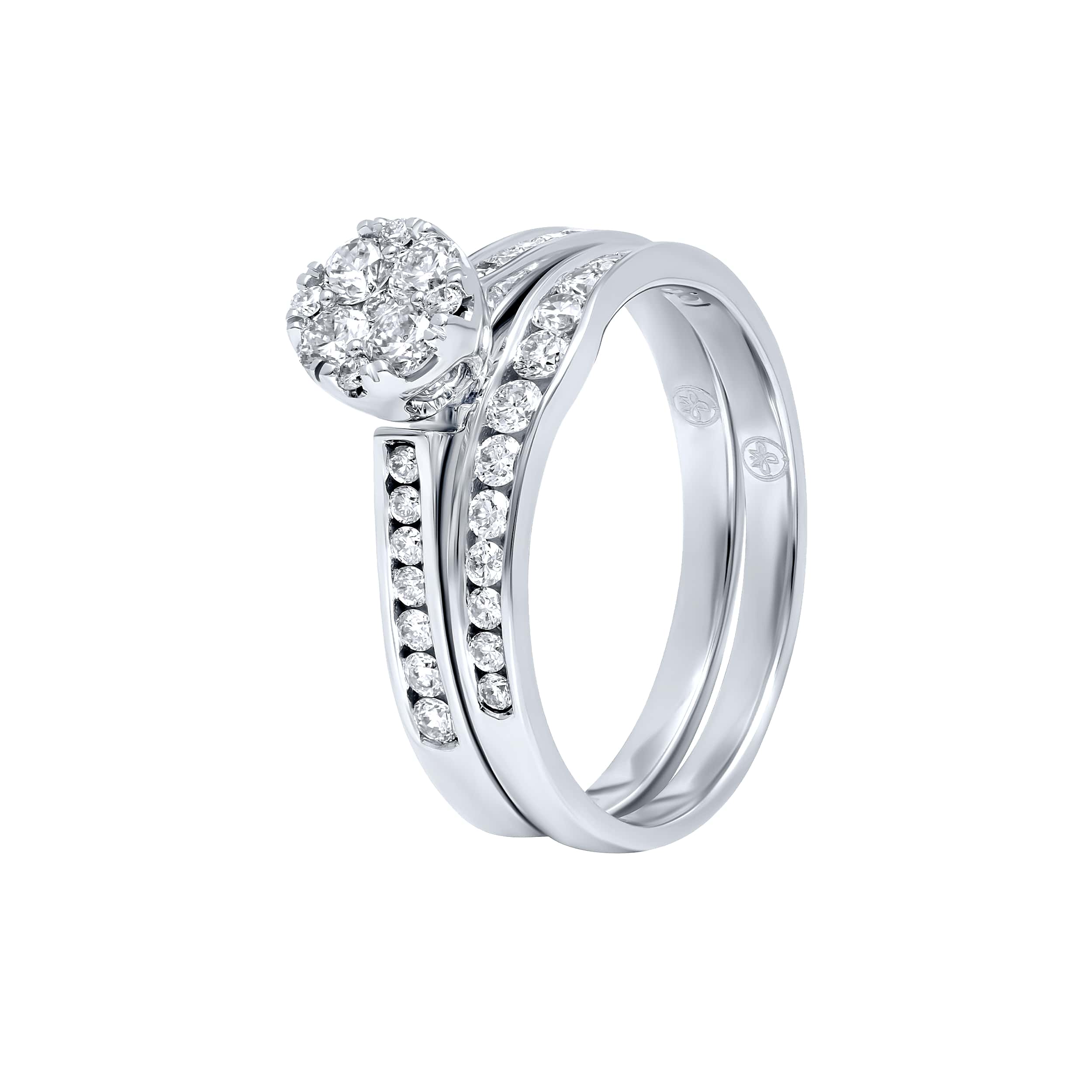 Refined Elegance TWINS 18K Diamond Twin Rings in White Gold