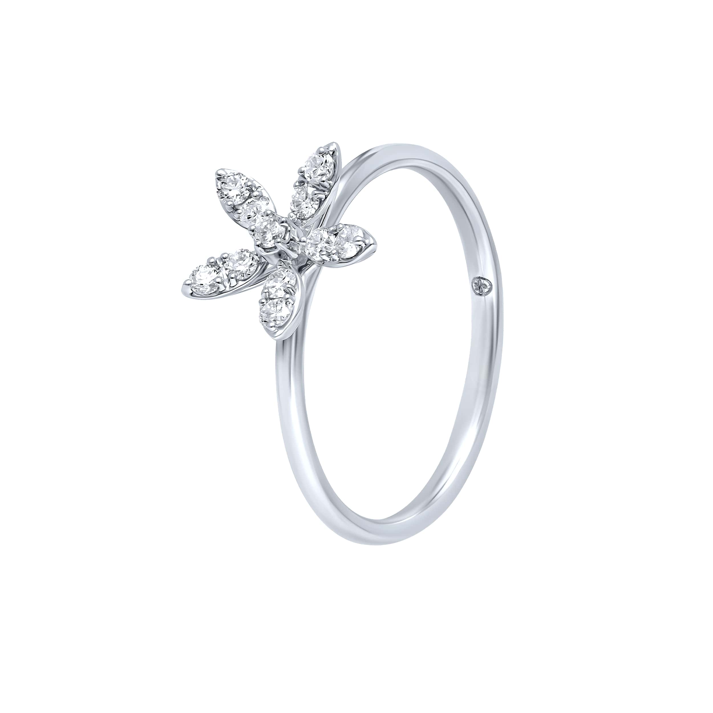 Refined Elegance DAISY 18K Diamond Ring in White Gold