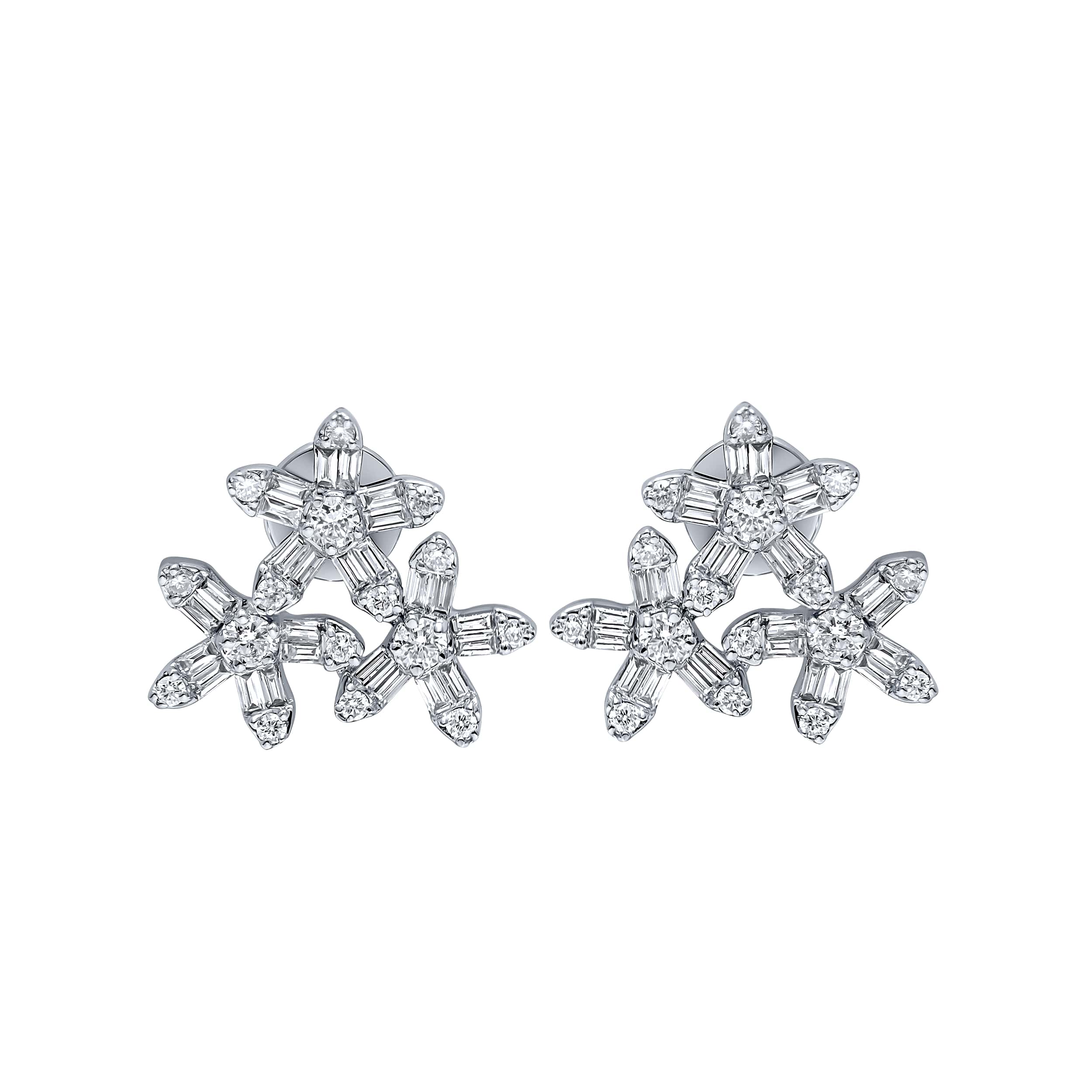 Refined Opulence DAISY 18K Diamond Earrings in White Gold