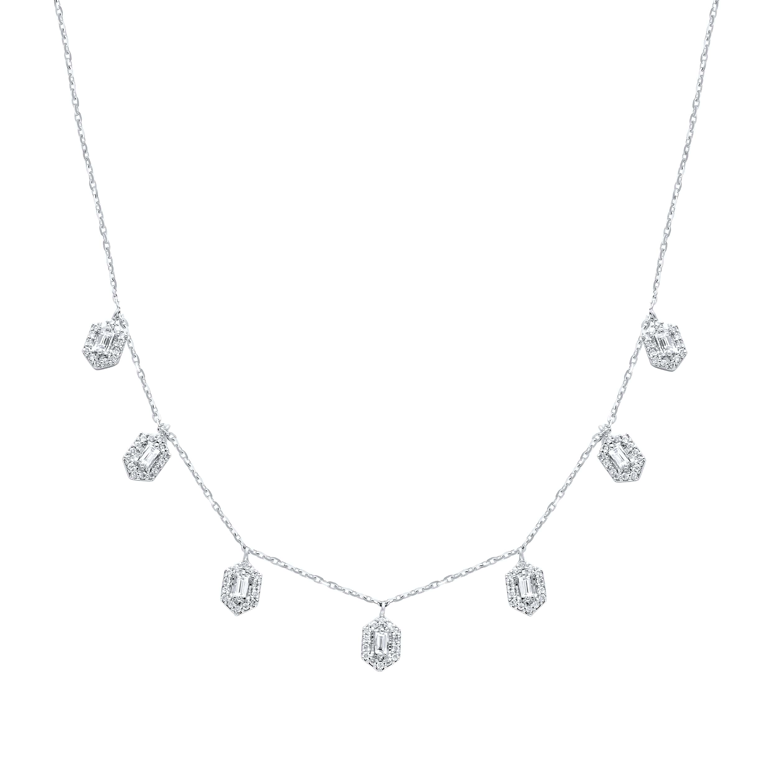 Exquisite Touch 18K White Gold Dia Necklace