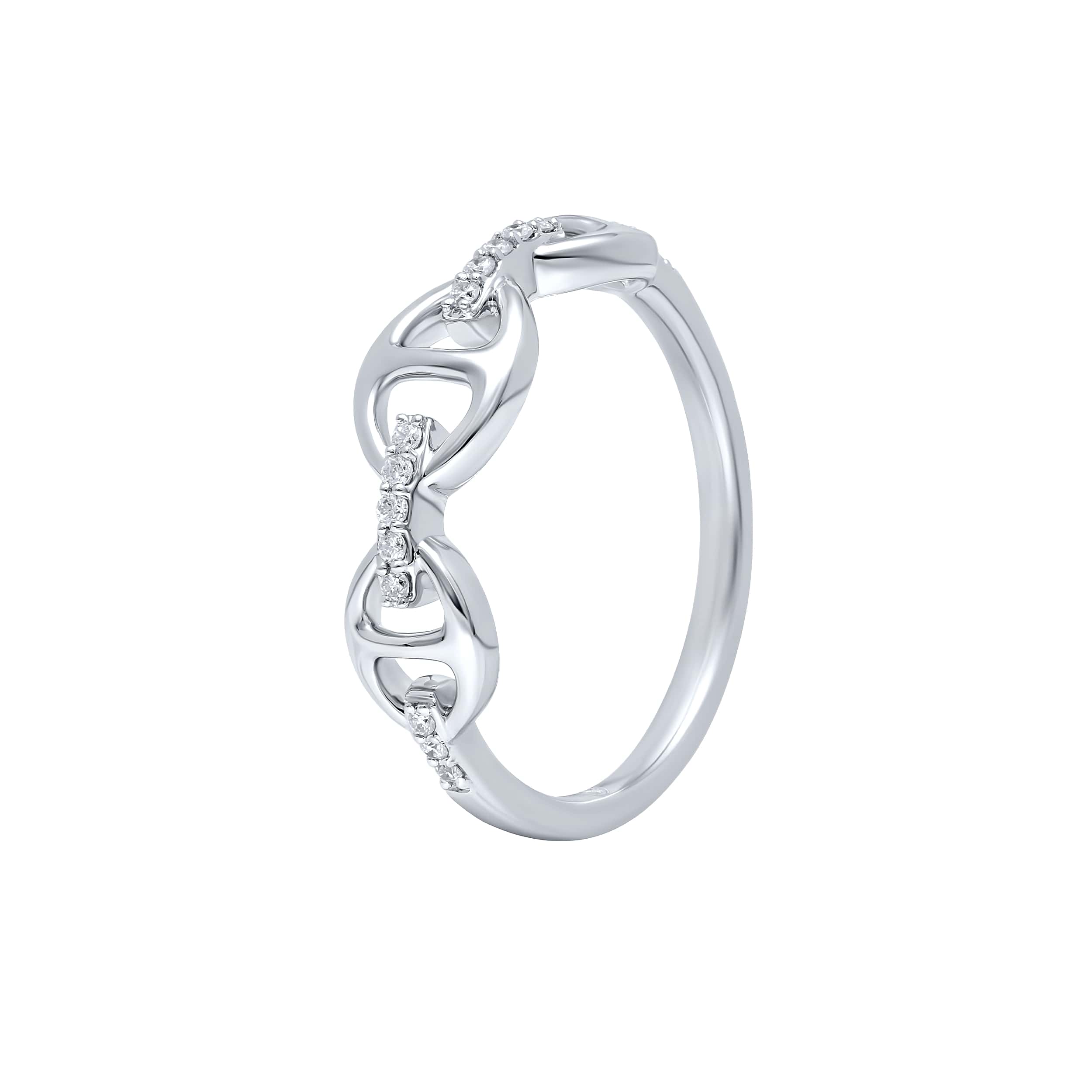 Elegance BOND OF LOVE 18K Diamond Ring in White Gold