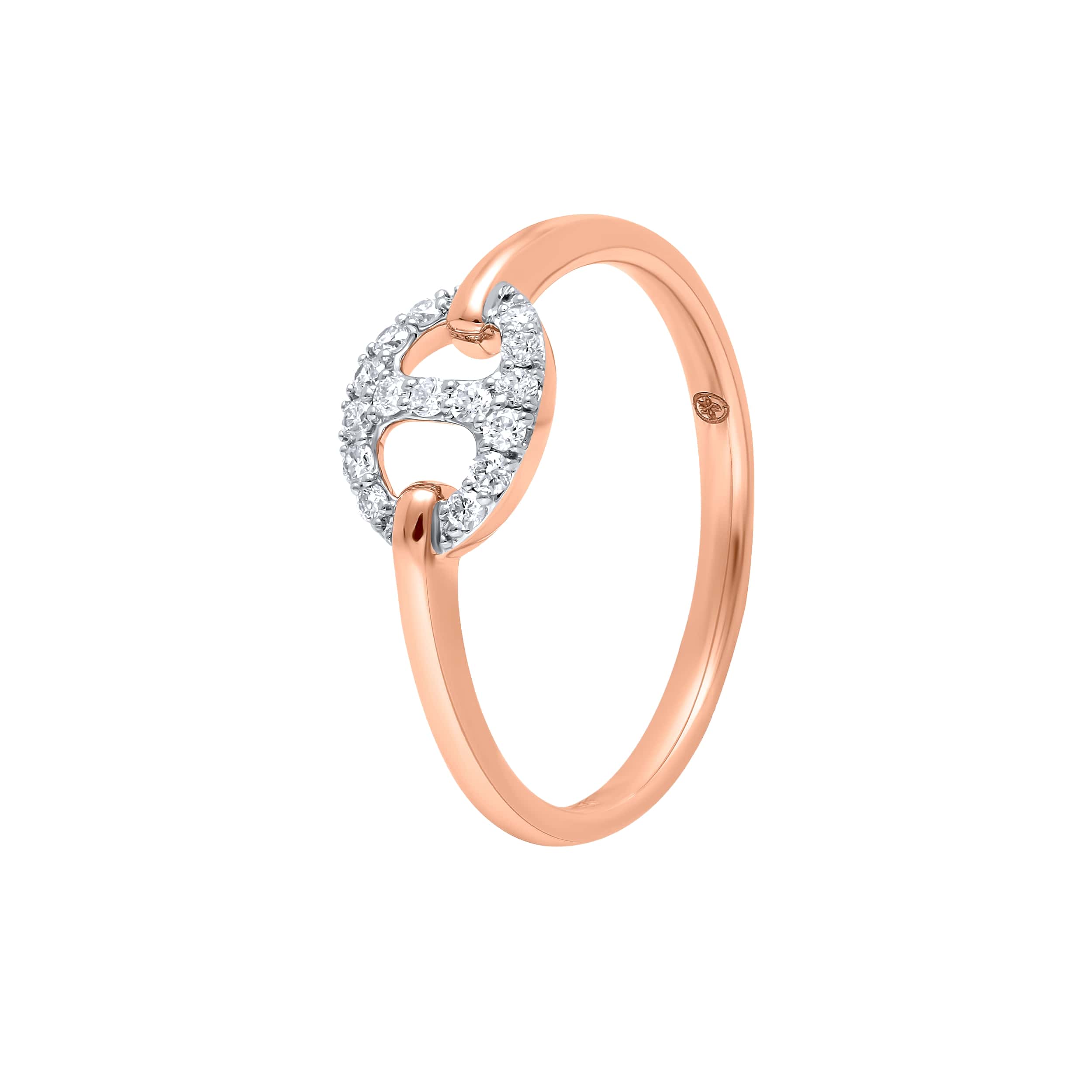Luxury BOND OF LOVE 18K Diamond Ring in Rose Gold