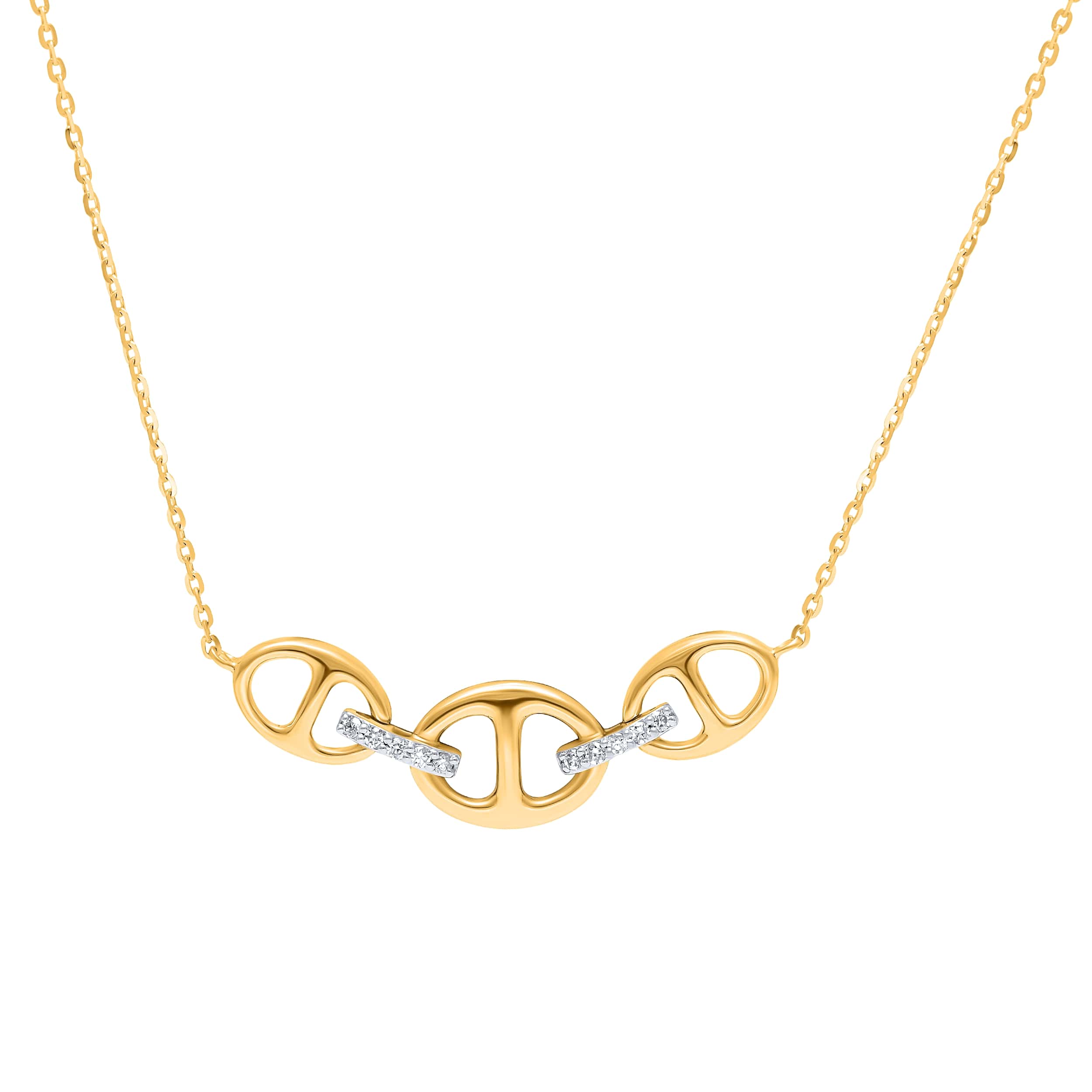 Understated Elegance BOND OF LOVE 18K Diamond Necklace in Yellow Gold