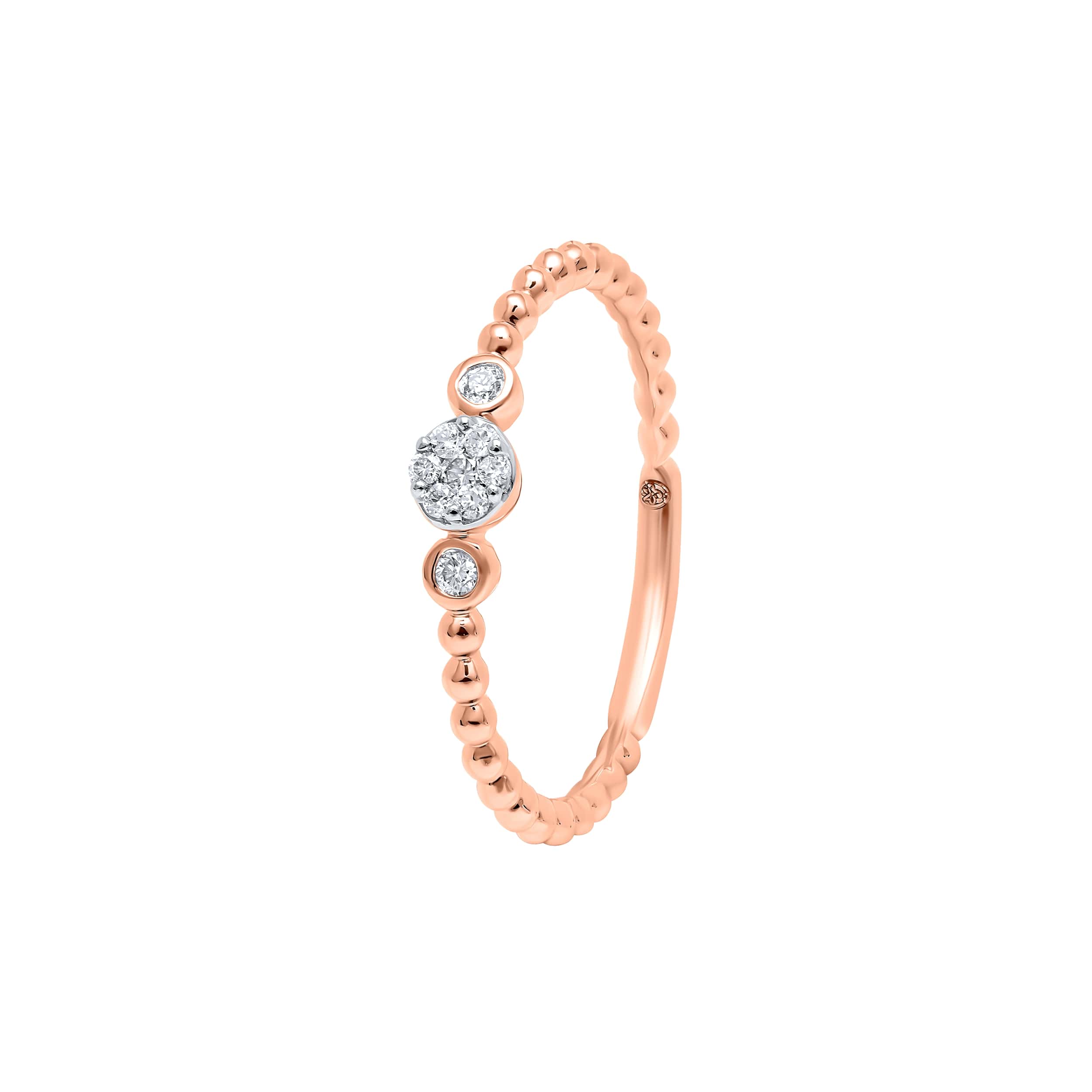 Elegant Refinement 18K Rose Gold Dia Ring
