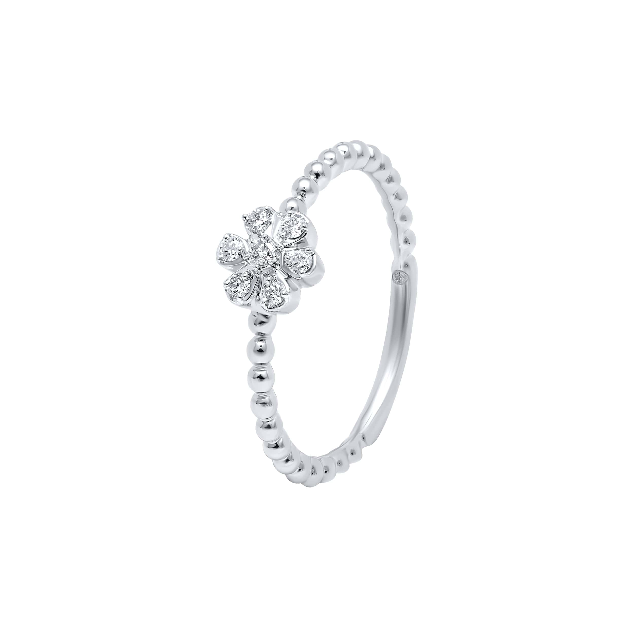 Graceful Luxury 18K White Gold Dia Ring
