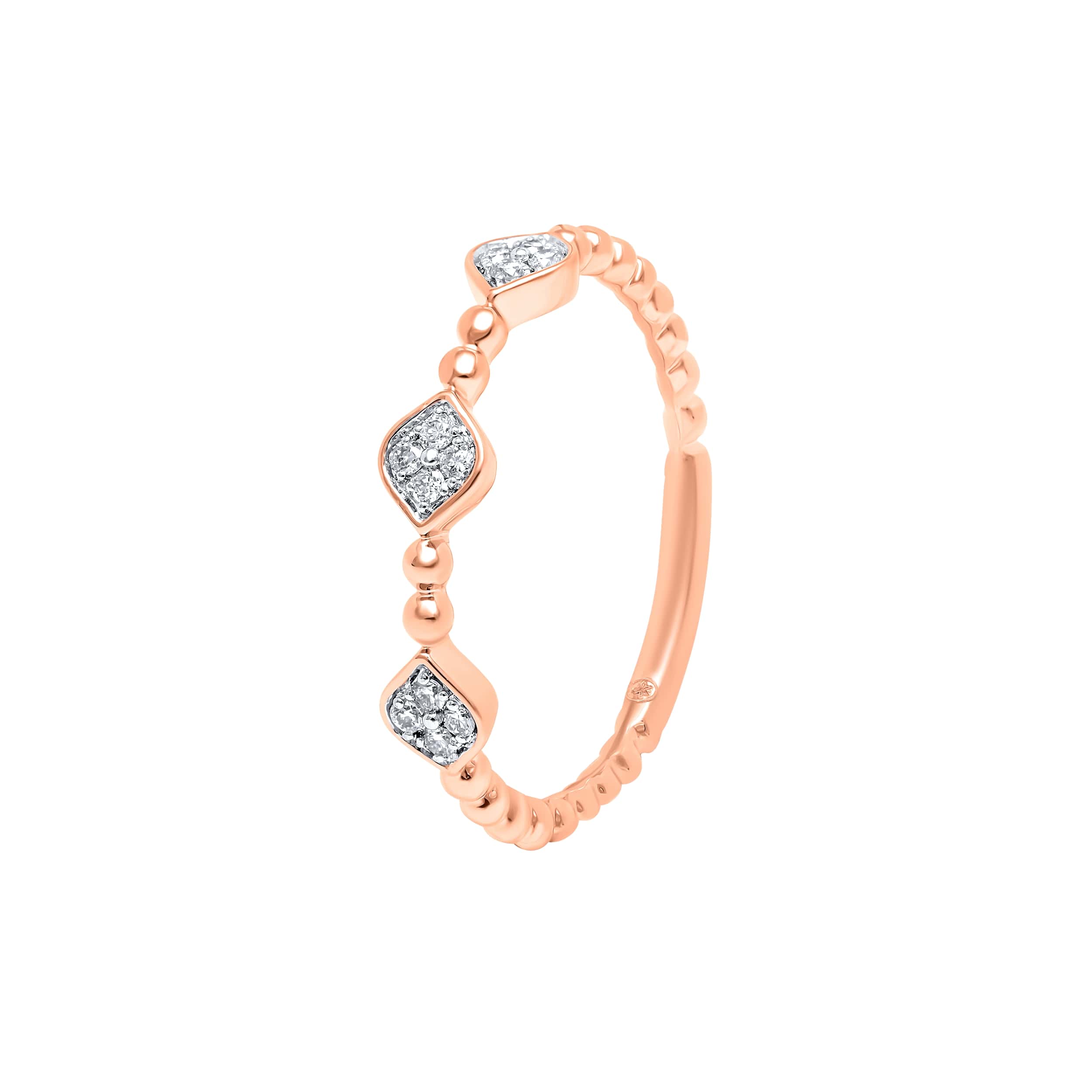 Elegant Prestige 18K Rose Gold Dia Ring