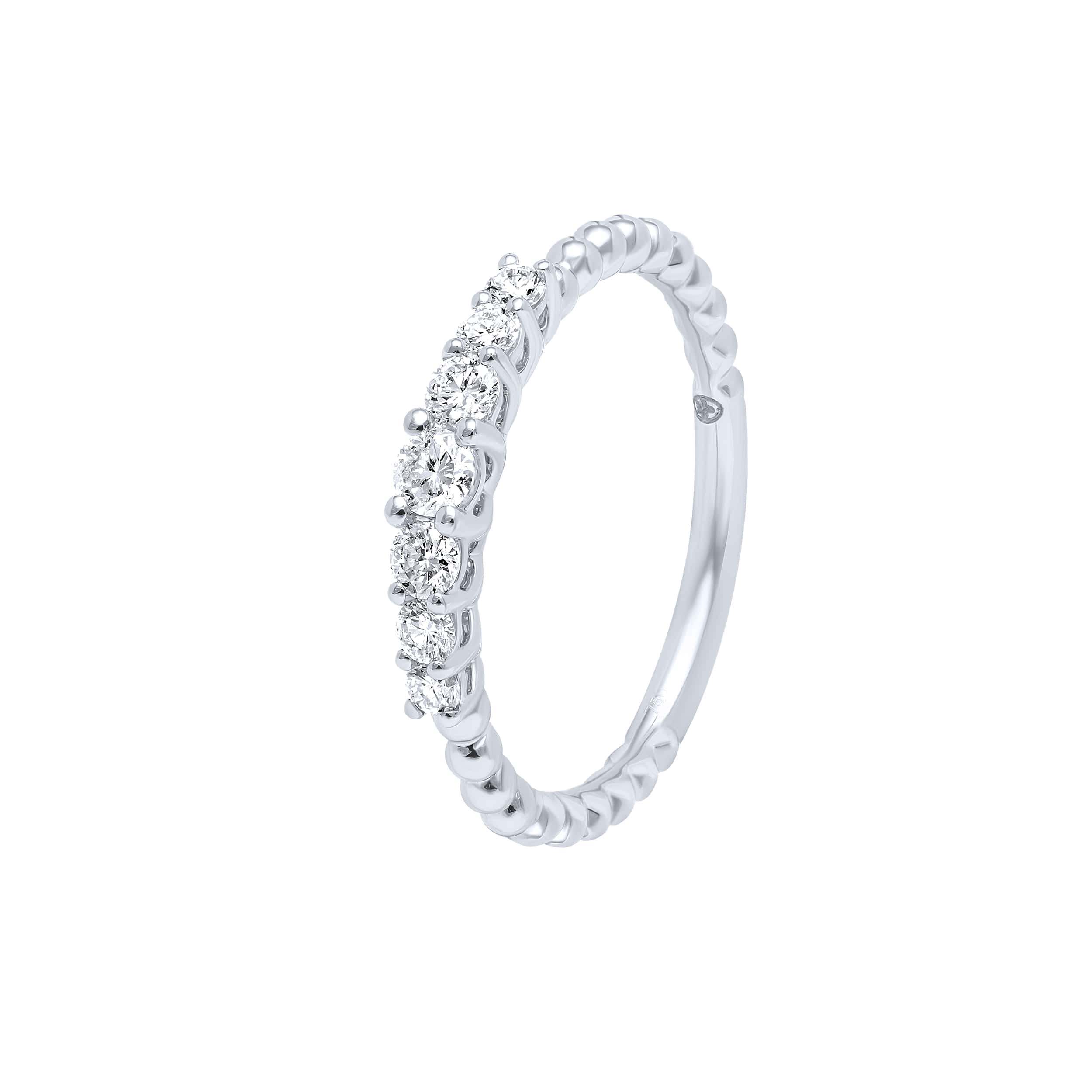 Sophisticated Luxury 18K White Gold Dia Ring
