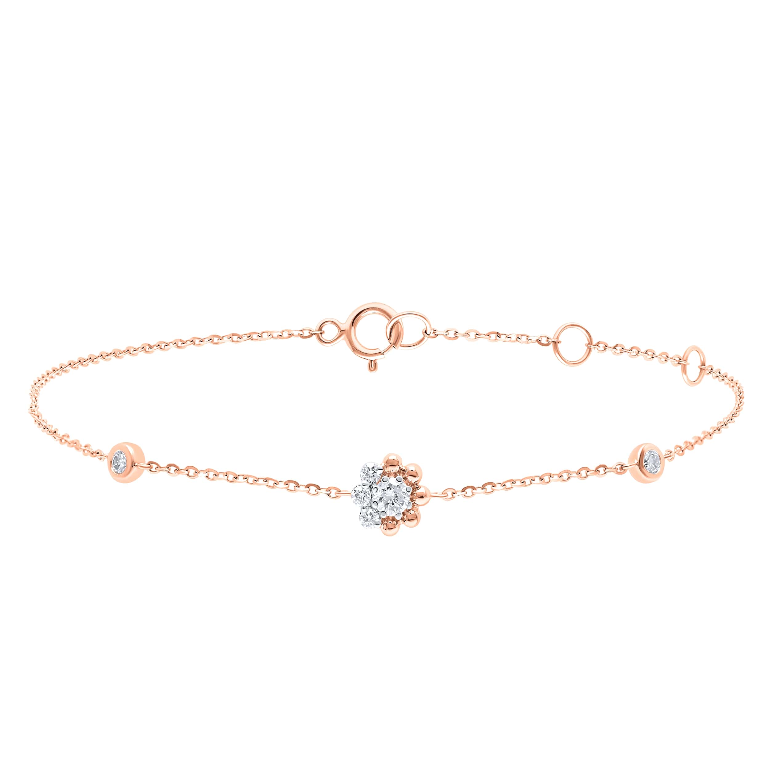 Monalisa Radiant 18K Rose Gold Dia Bracelet