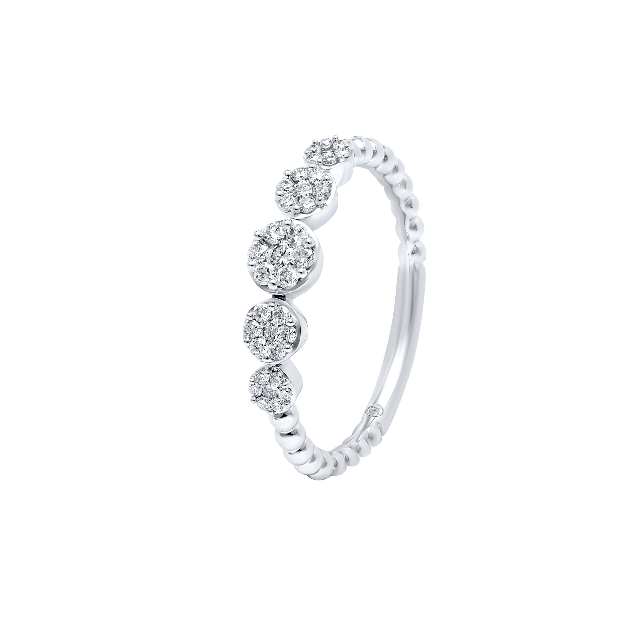 Graceful Sophistication 18K White Gold Dia Ring