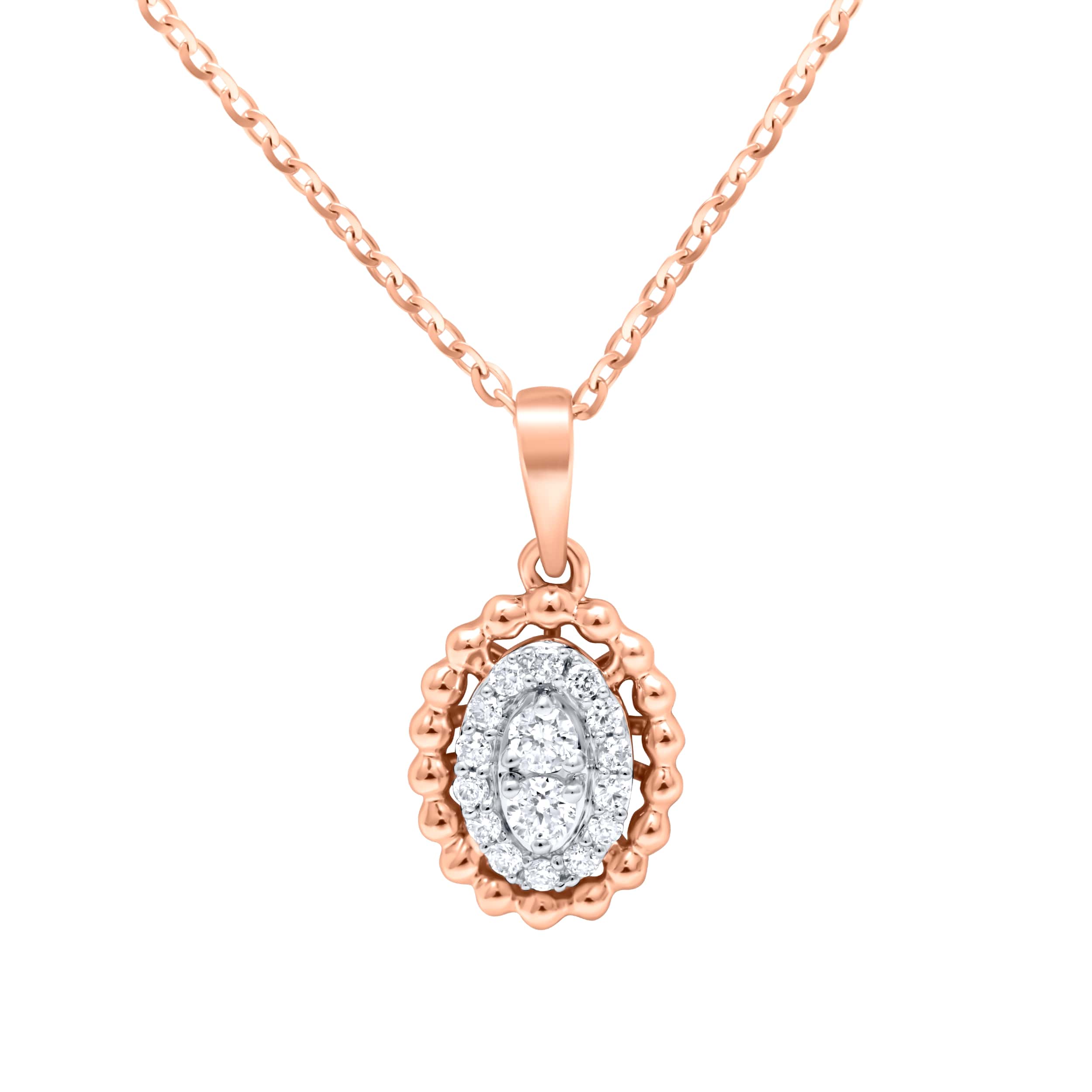 Refined Sophistication MONALISA 18K Diamond Pendant in Rose Gold