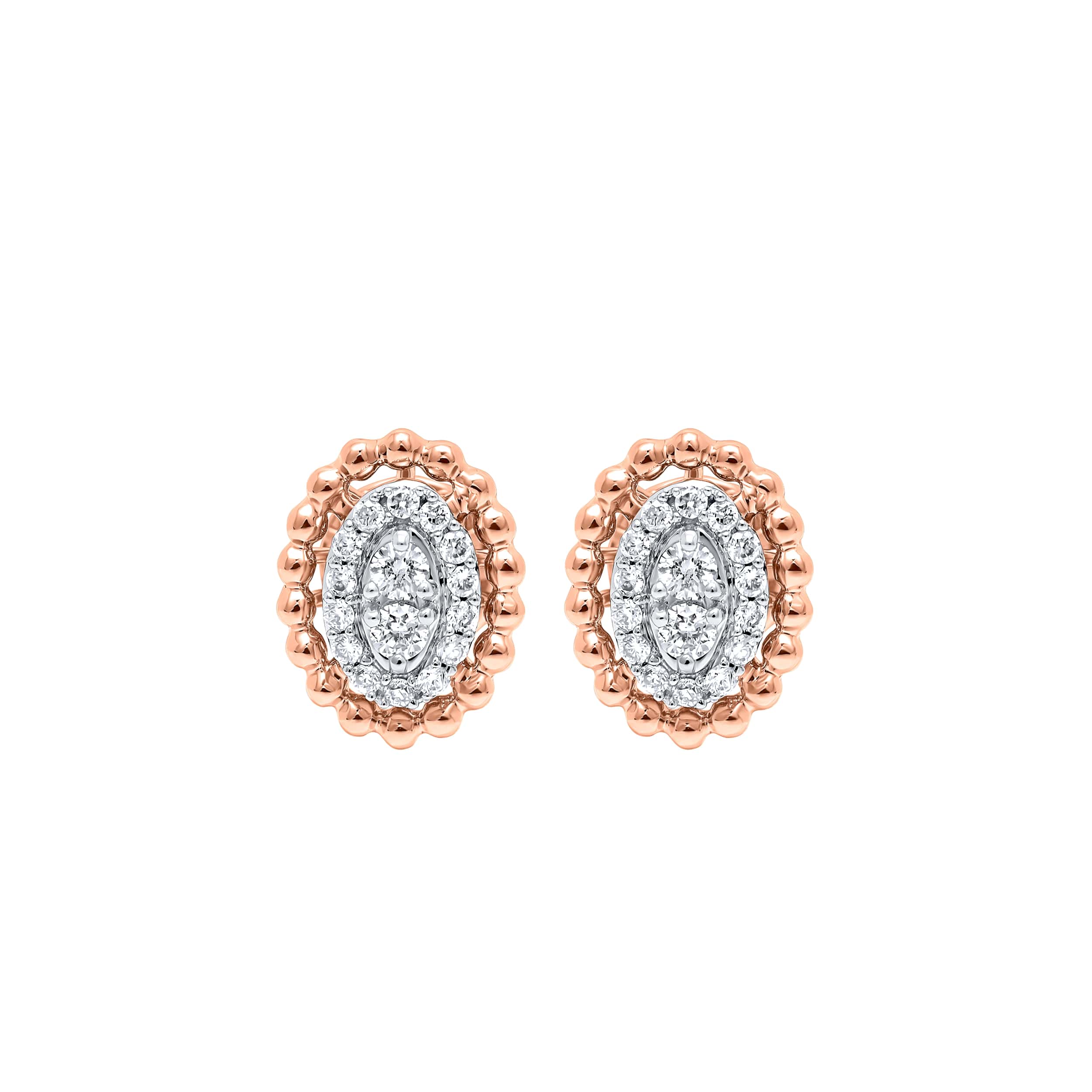 Timeless Luxury MONALISA 18K Diamond Earrings in Rose Gold