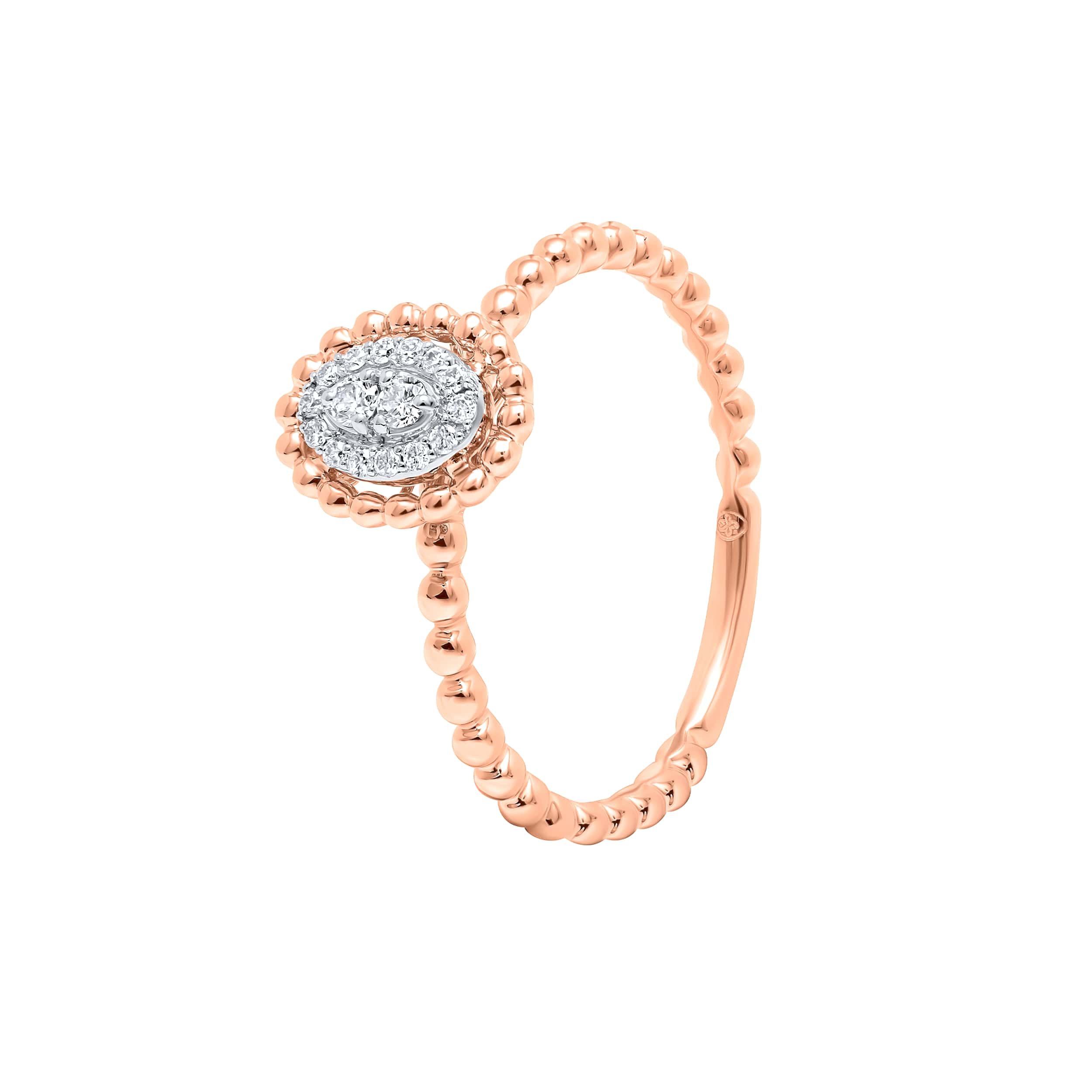Classic Grace MONALISA 18K Diamond Ring in Rose Gold
