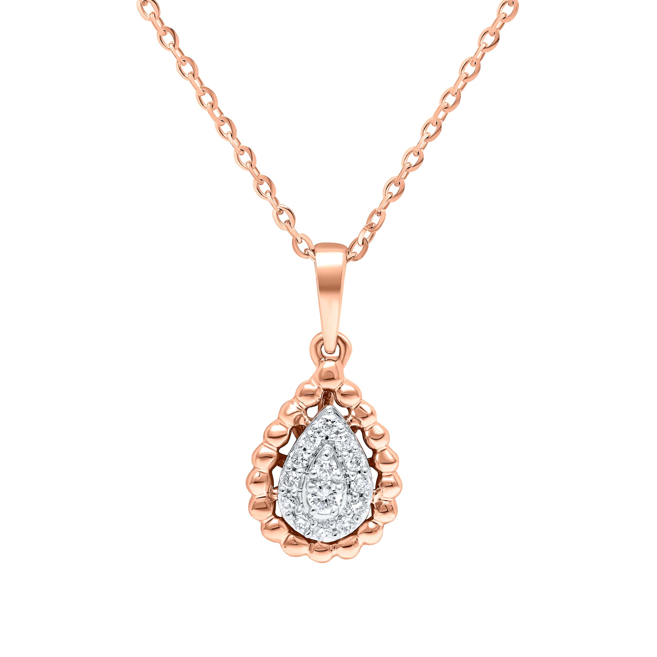 Understated Opulence 18K Rose Gold Dia Pendant