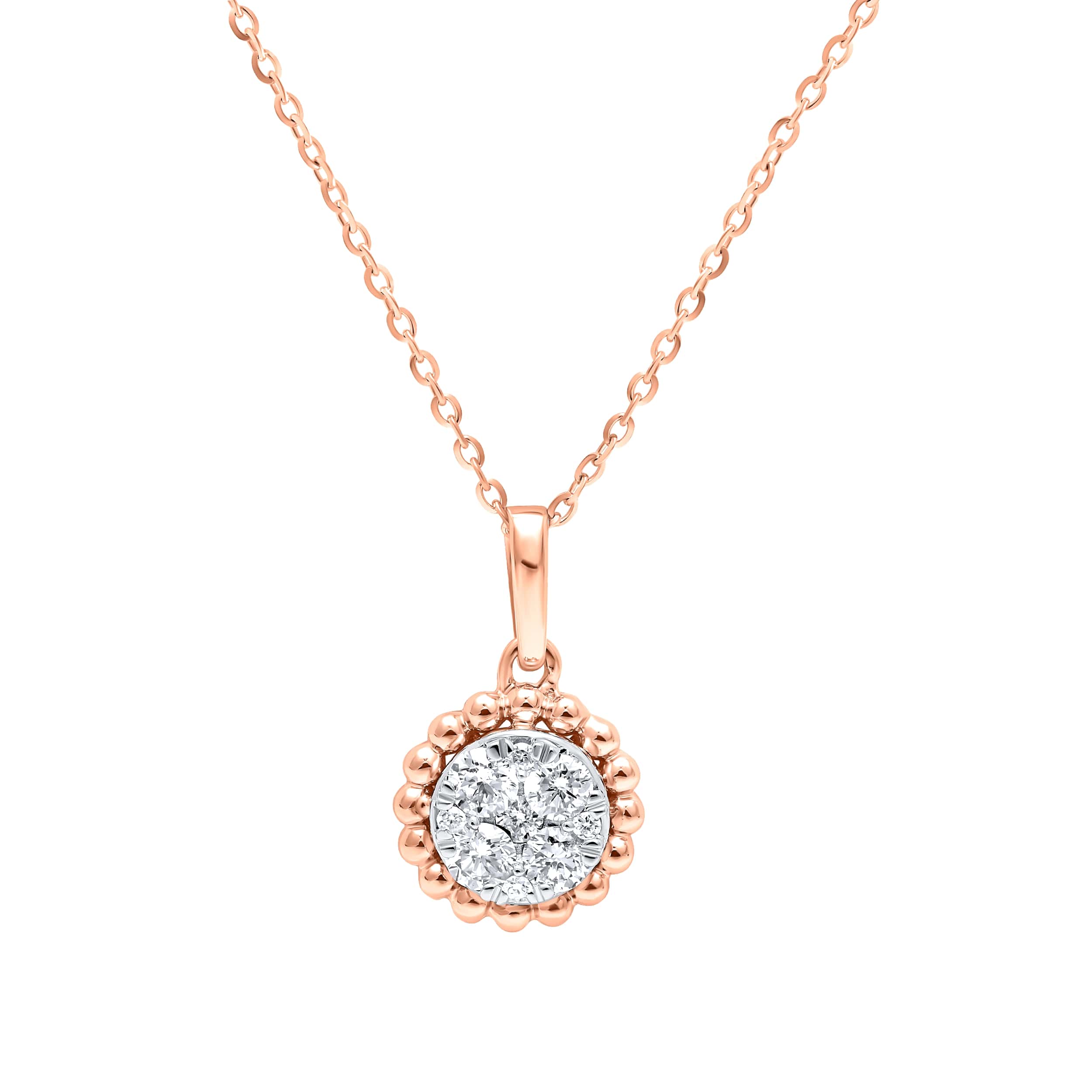 Timeless Grace 18K Rose Gold Dia Pendant