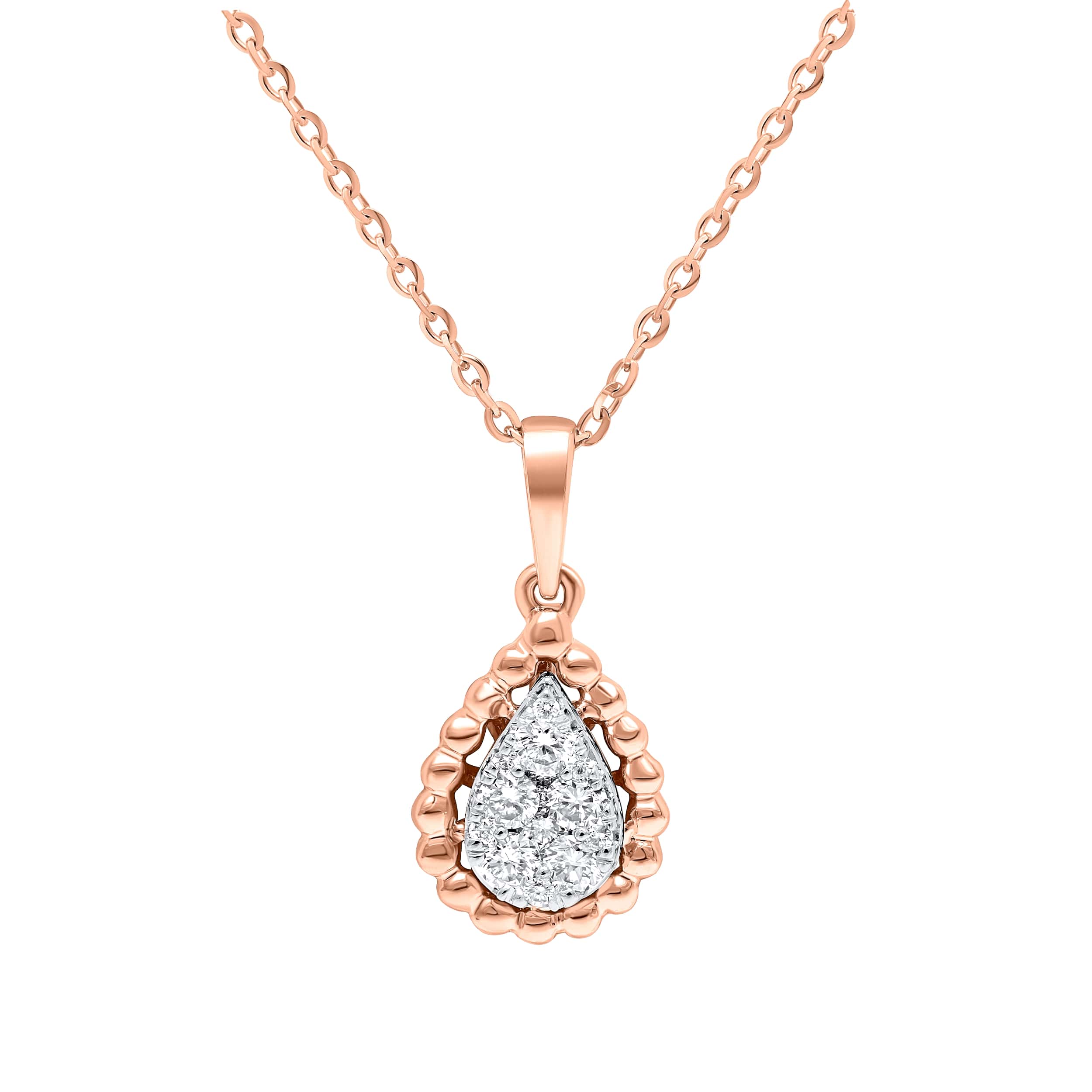 Refined Beauty 18K Rose Gold Dia Pendant