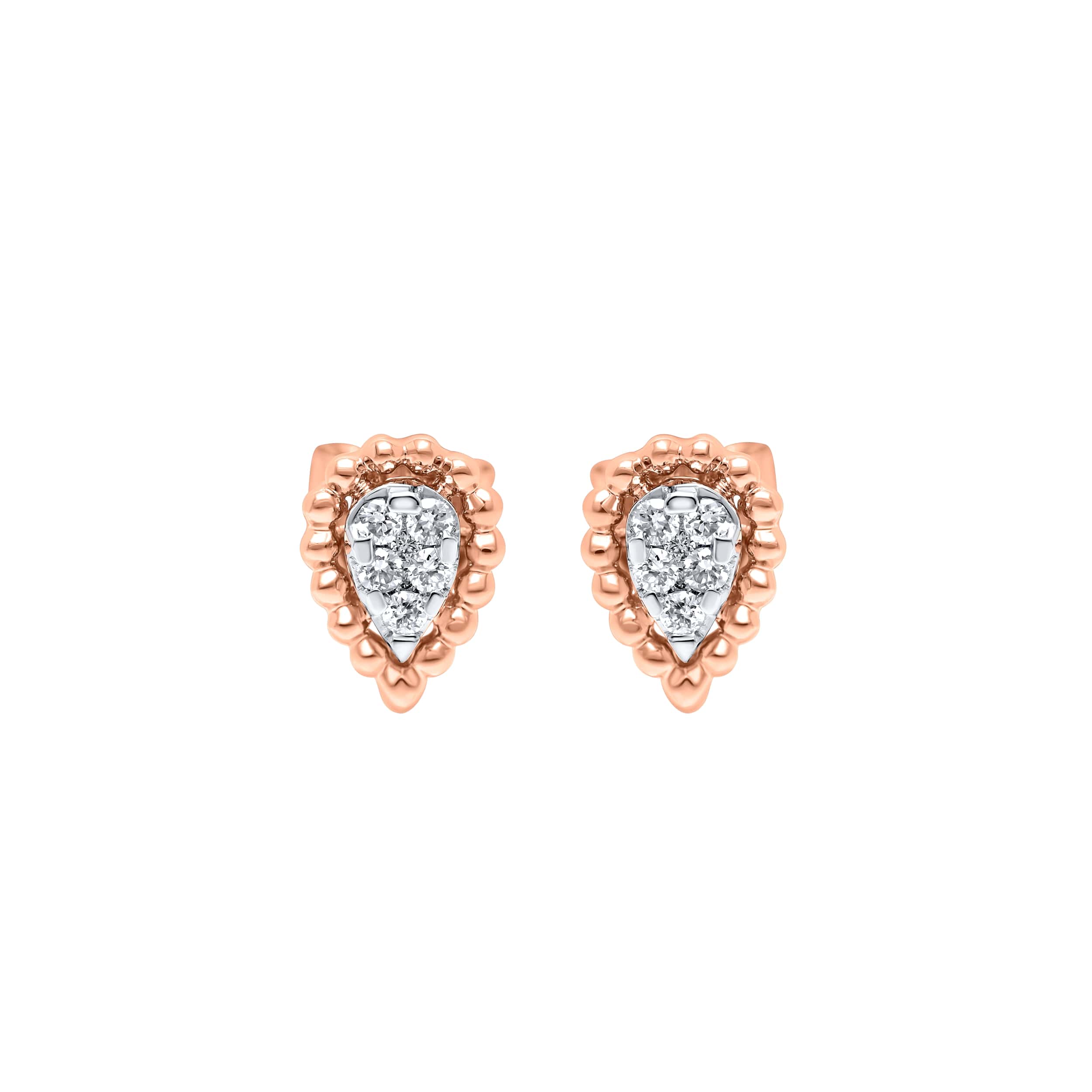 Sophisticated Grace 18K Rose Gold Dia Earring