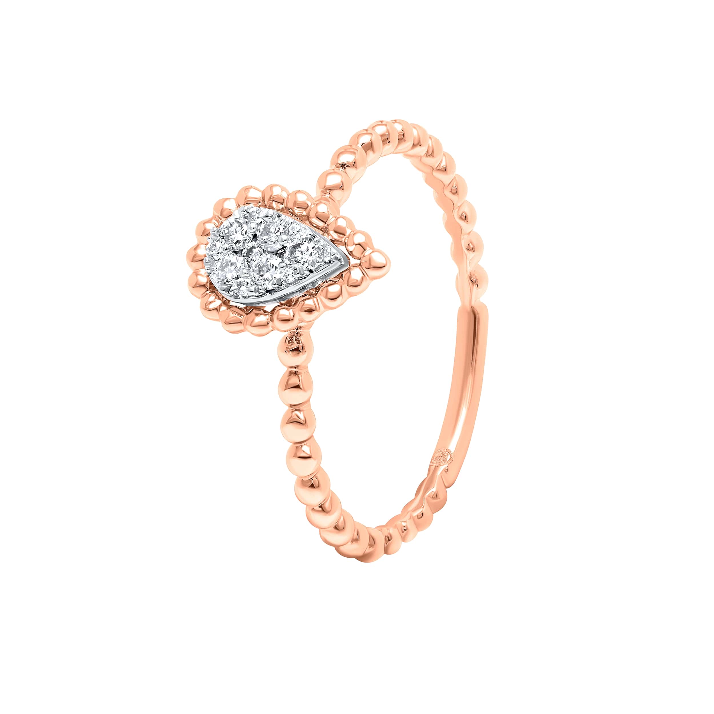 Exquisite Refinement 18K Rose Gold Dia Ring