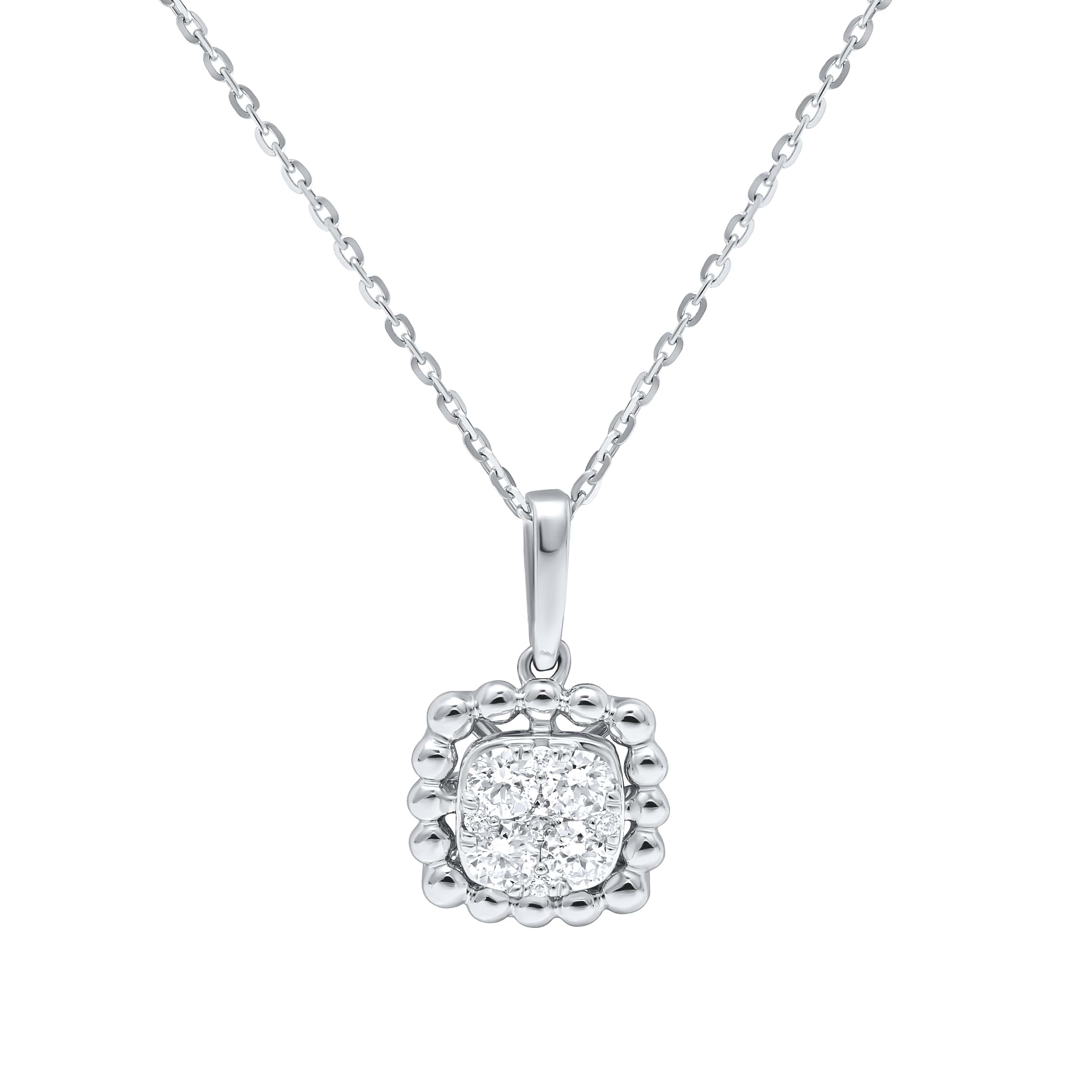 Timeless Elegance MONALISA 18K Diamond Pendant in White Gold