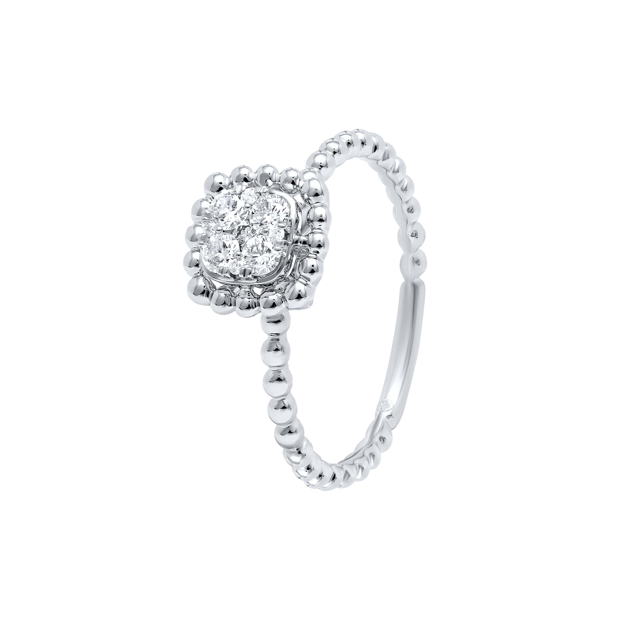 Classic Sophistication MONALISA 18K Diamond Ring in White Gold