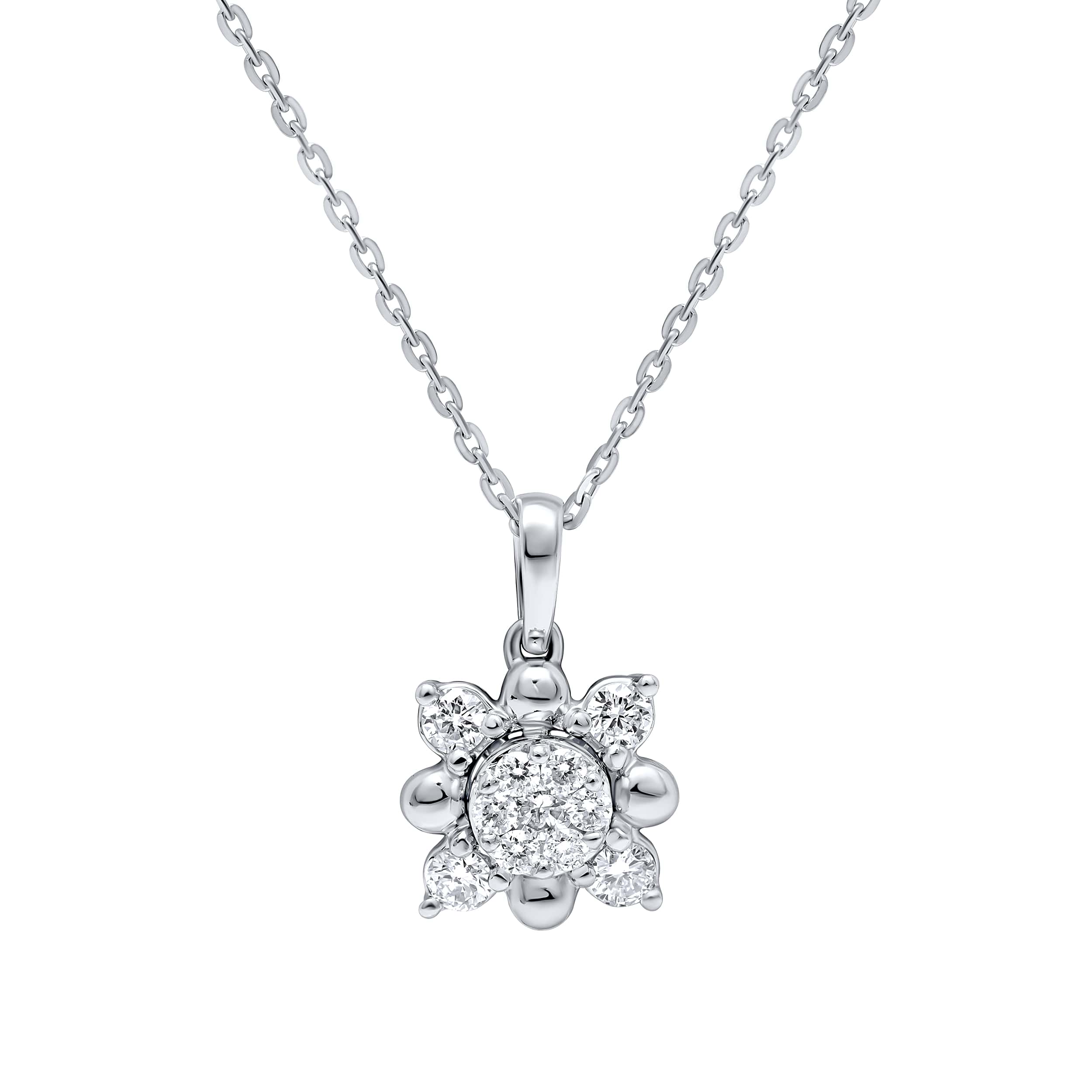 Timeless Sophistication 18K White Gold Dia Pendant