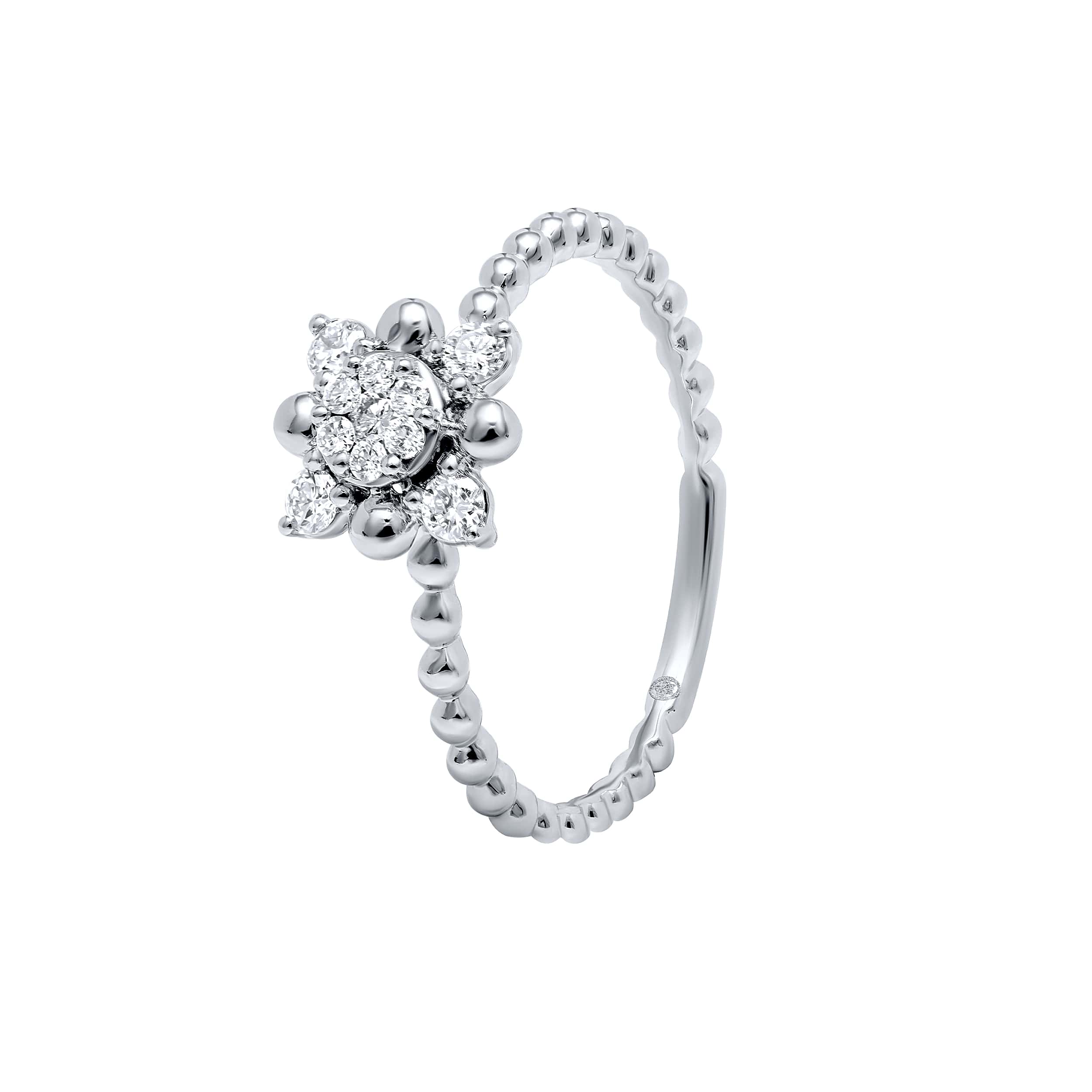Luxurious Simplicity 18K White Gold Dia Ring