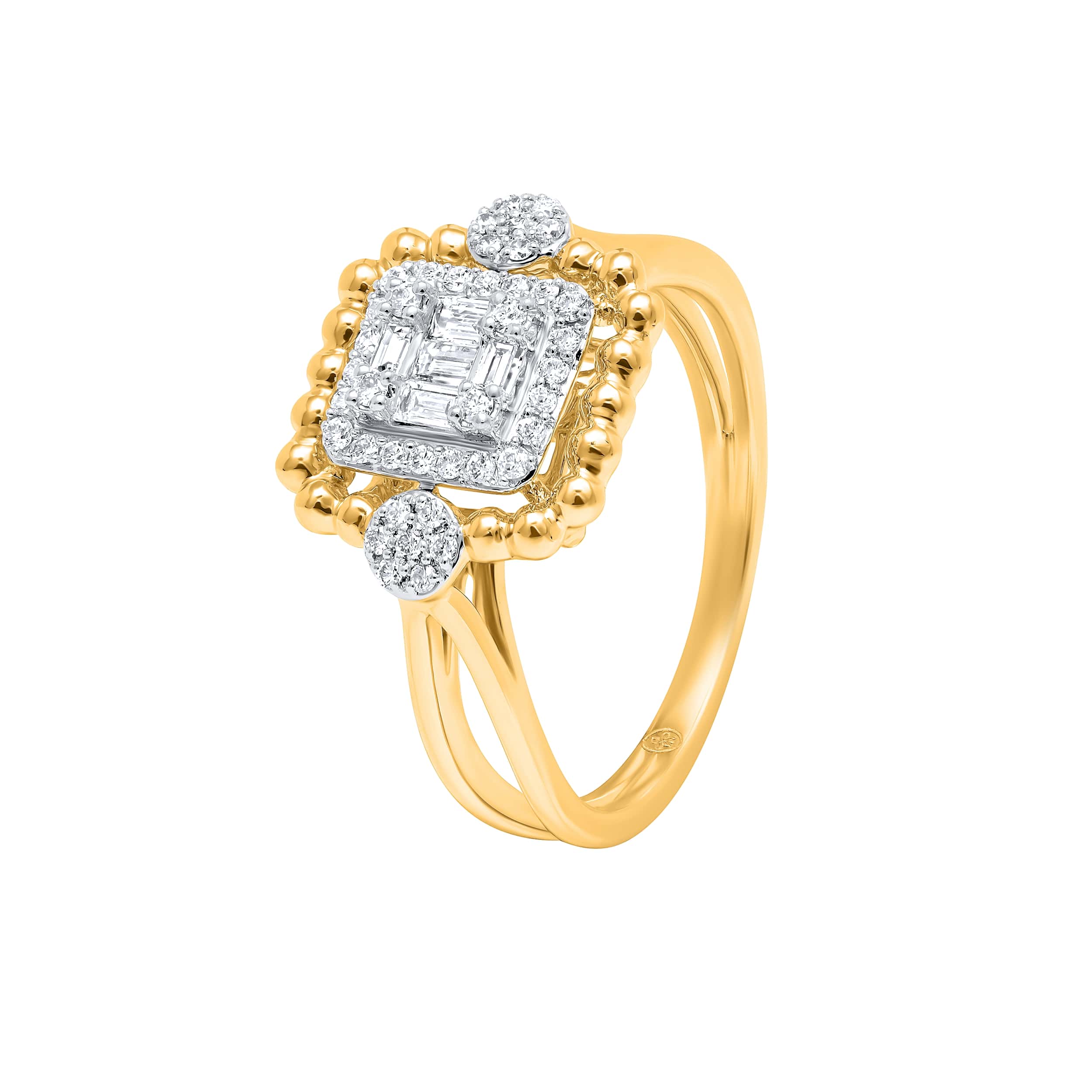 Exquisite Elegance 18K Yellow Gold Dia Ring