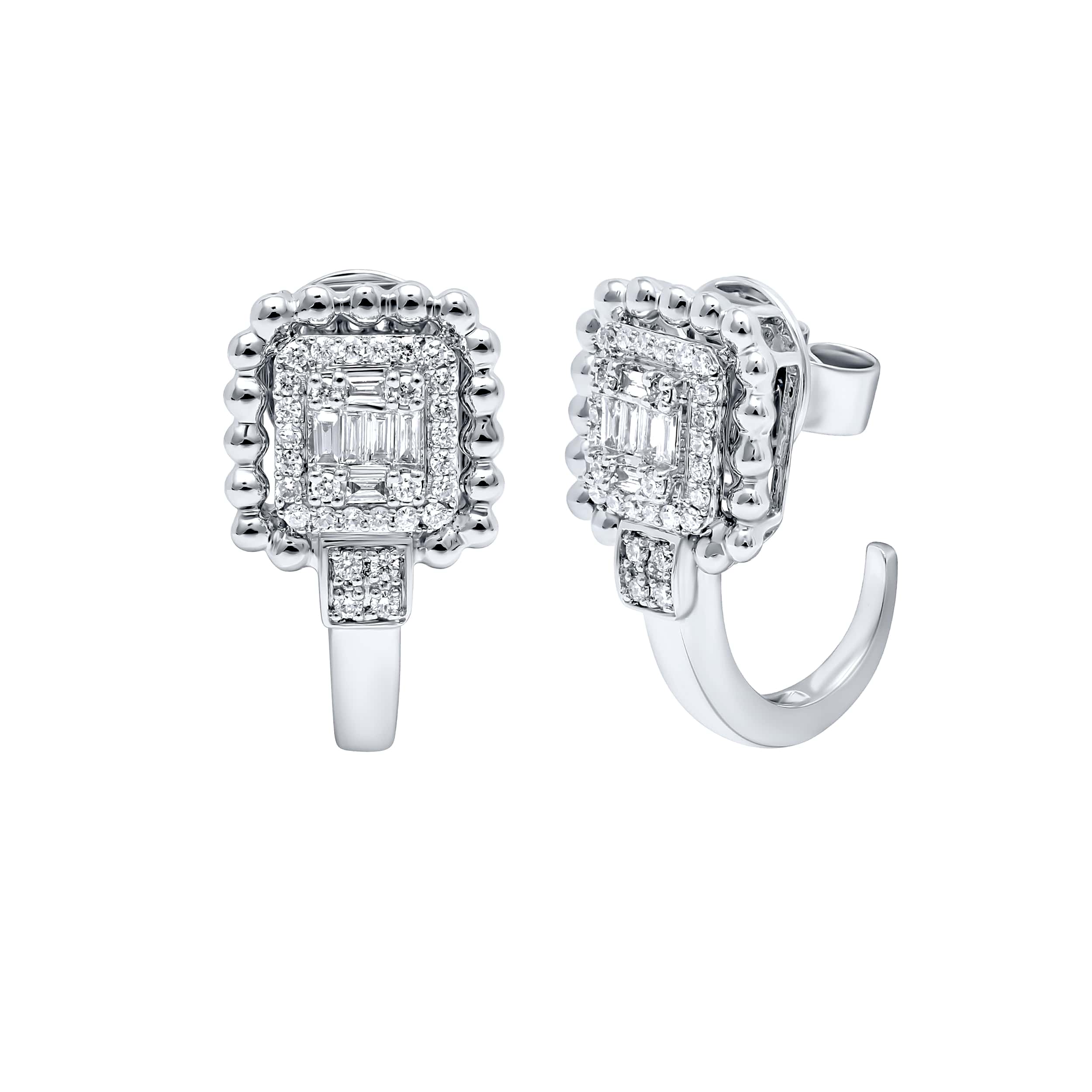 Grandiose MONALISA 18K Diamond Earrings in White Gold