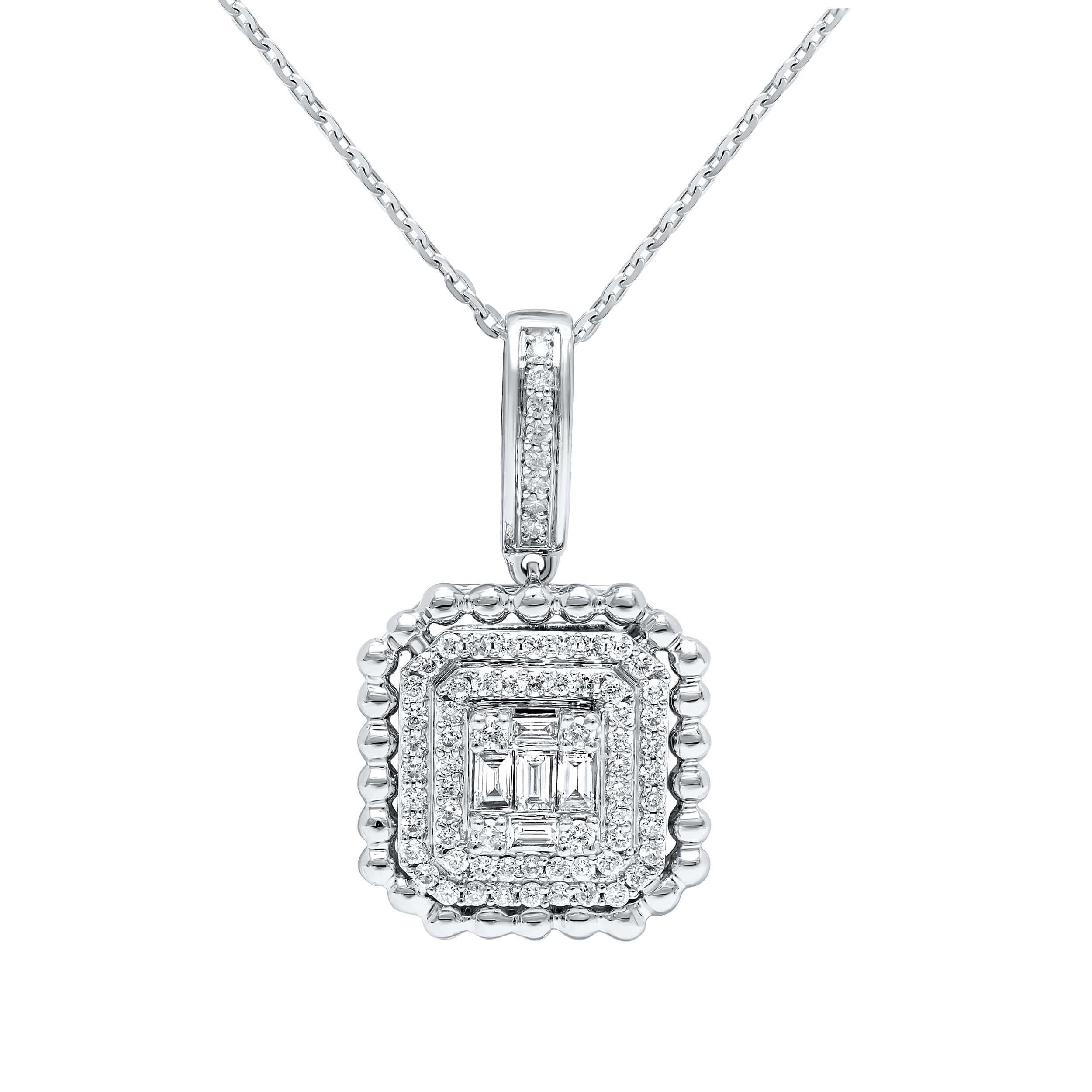 Enduring Elegance 18K White Gold Dia Pendant