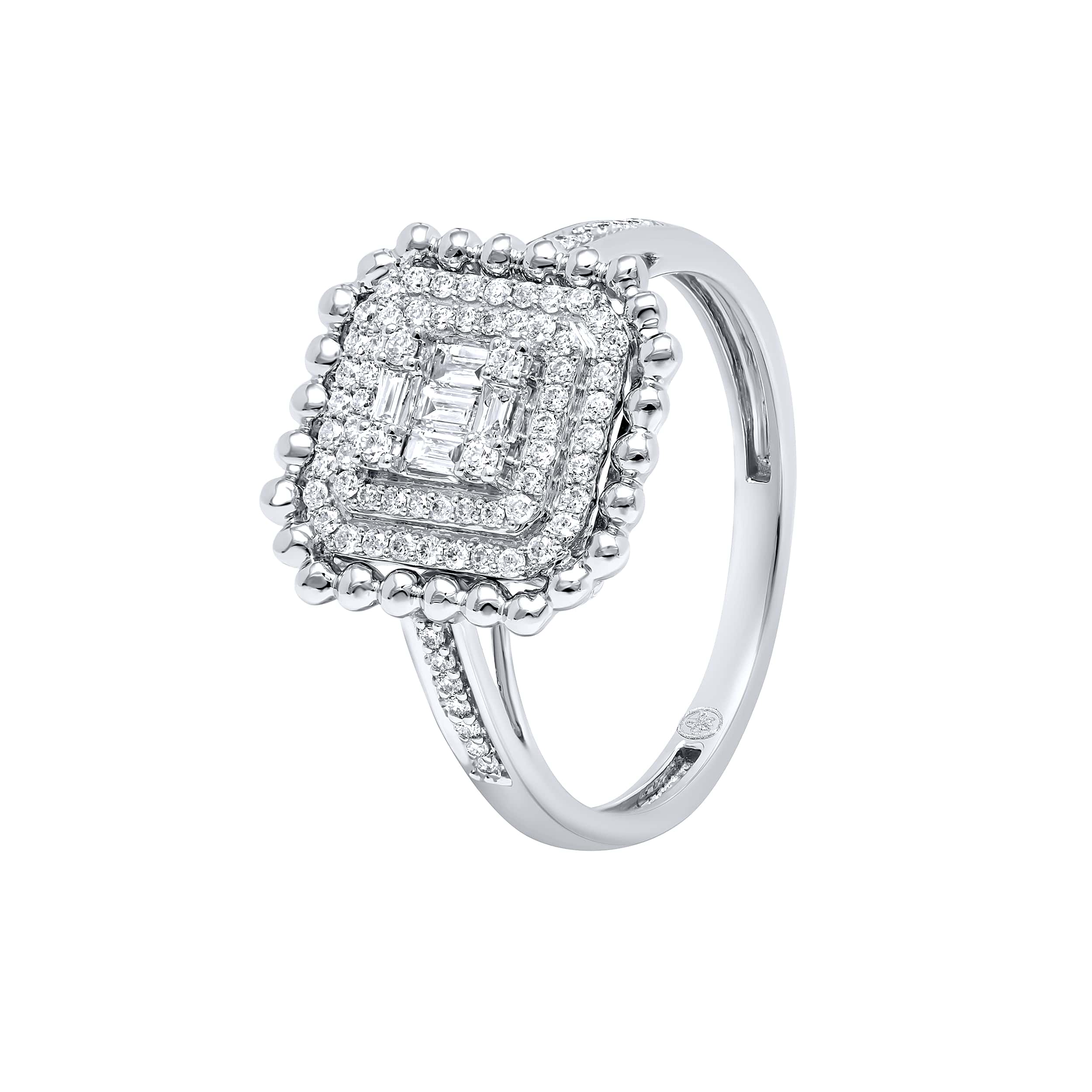 Refined Classic 18K White Gold Dia Ring