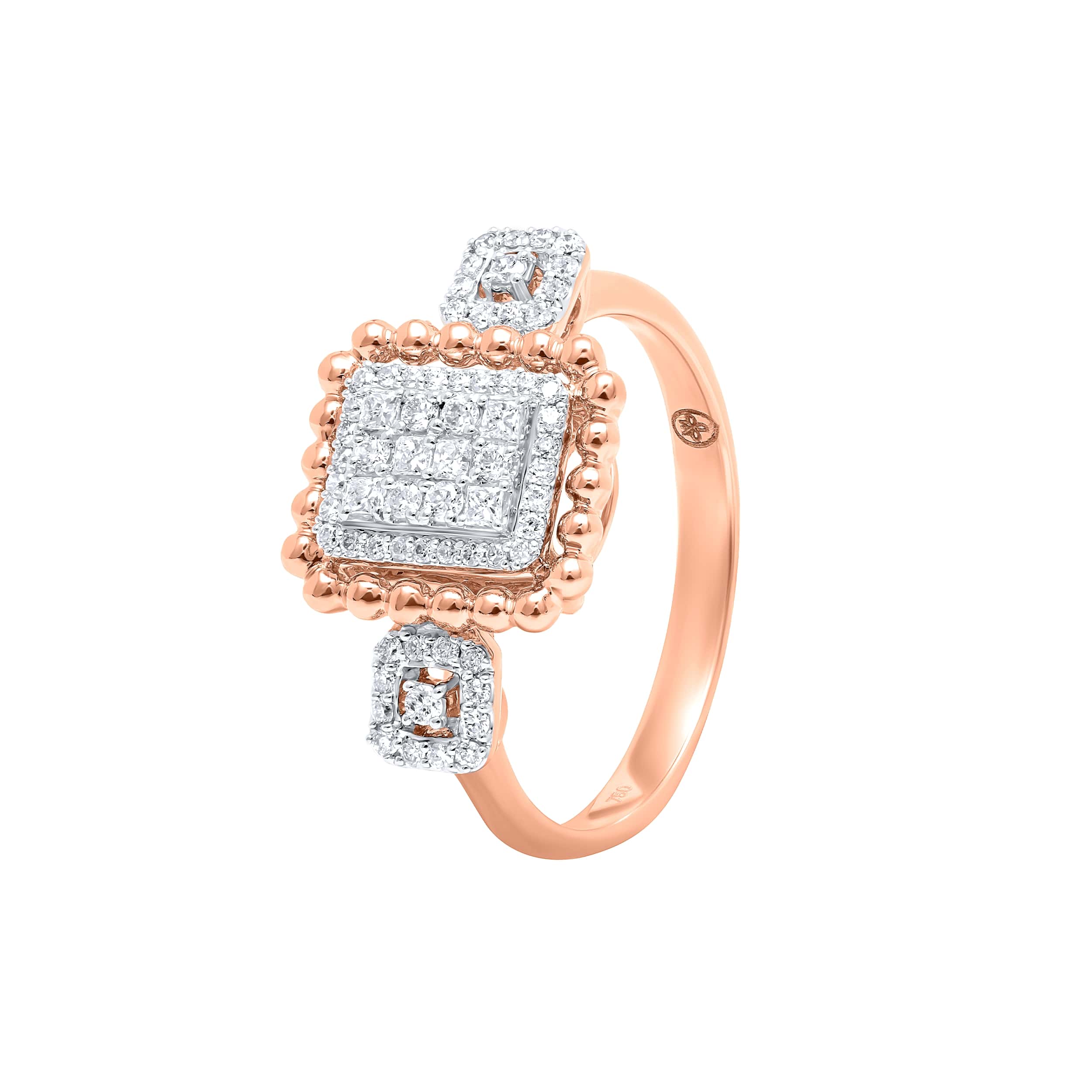 Refined MONALISA 18K Diamond Ring in Rose Gold