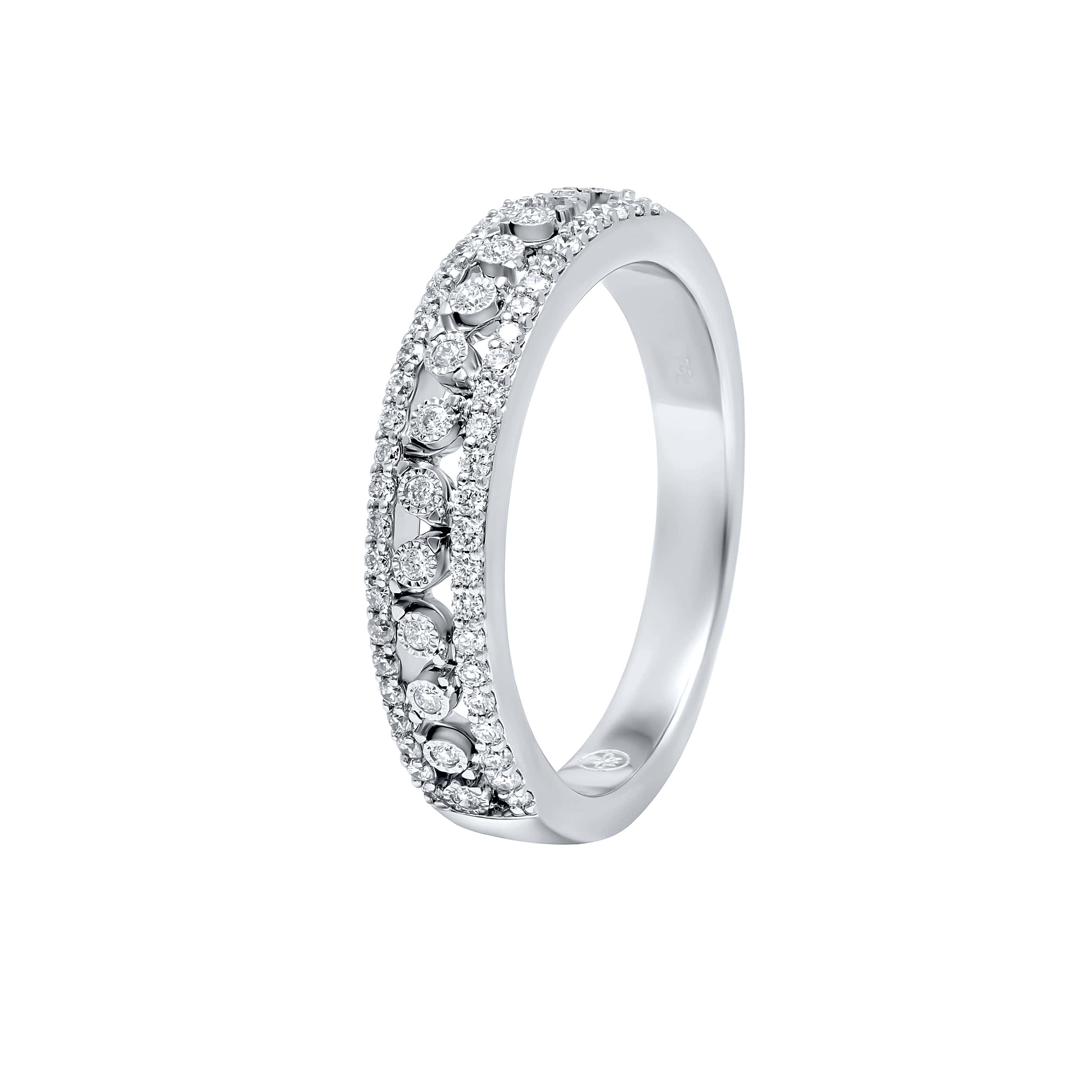 Sophisticated Radiance 18K White Gold Dia Ring