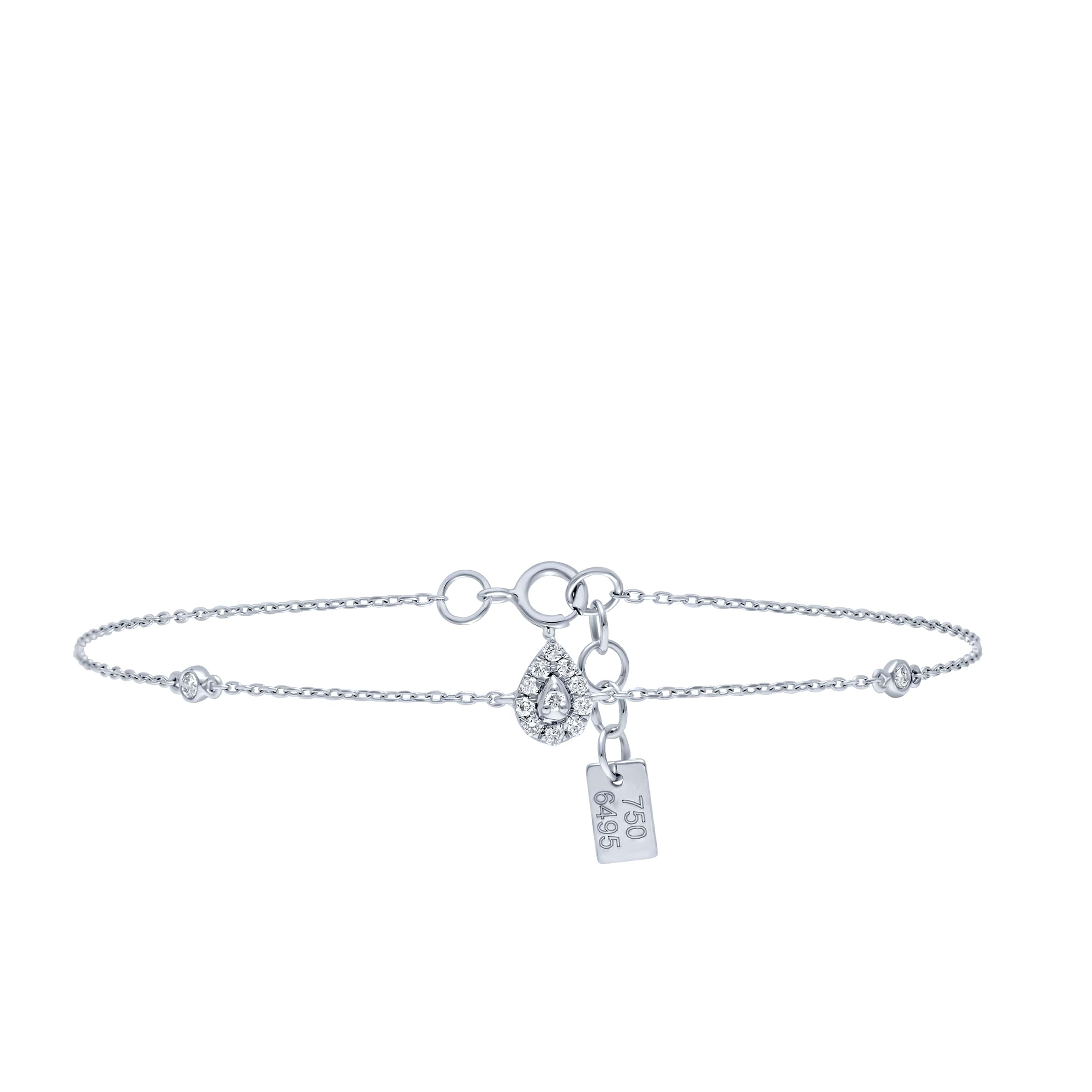 Luxury 18K Diamond Bracelet "Dolce Mondo" in white gold