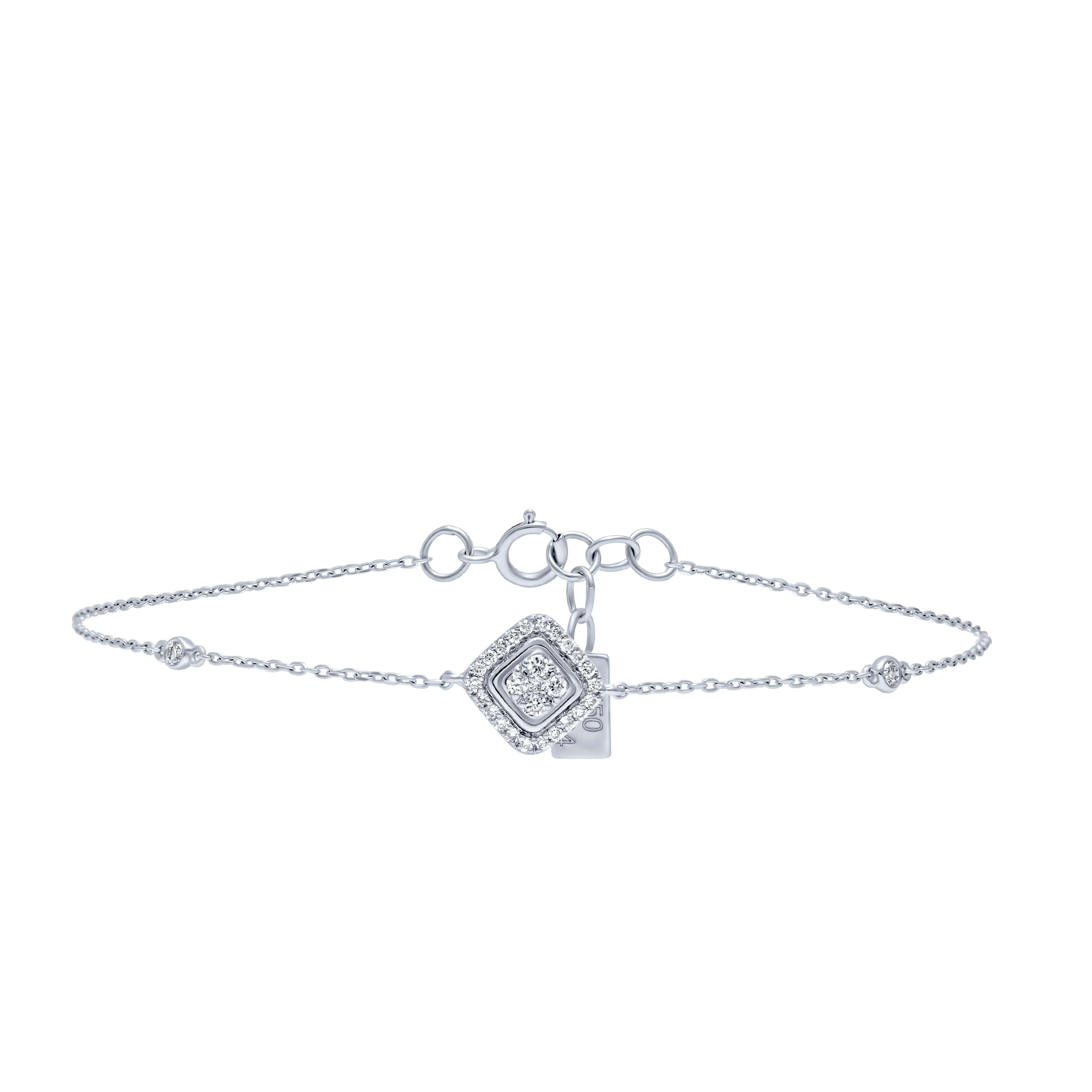 Elegant 18K Diamond Bracelet "Dolce Mondo" in white gold