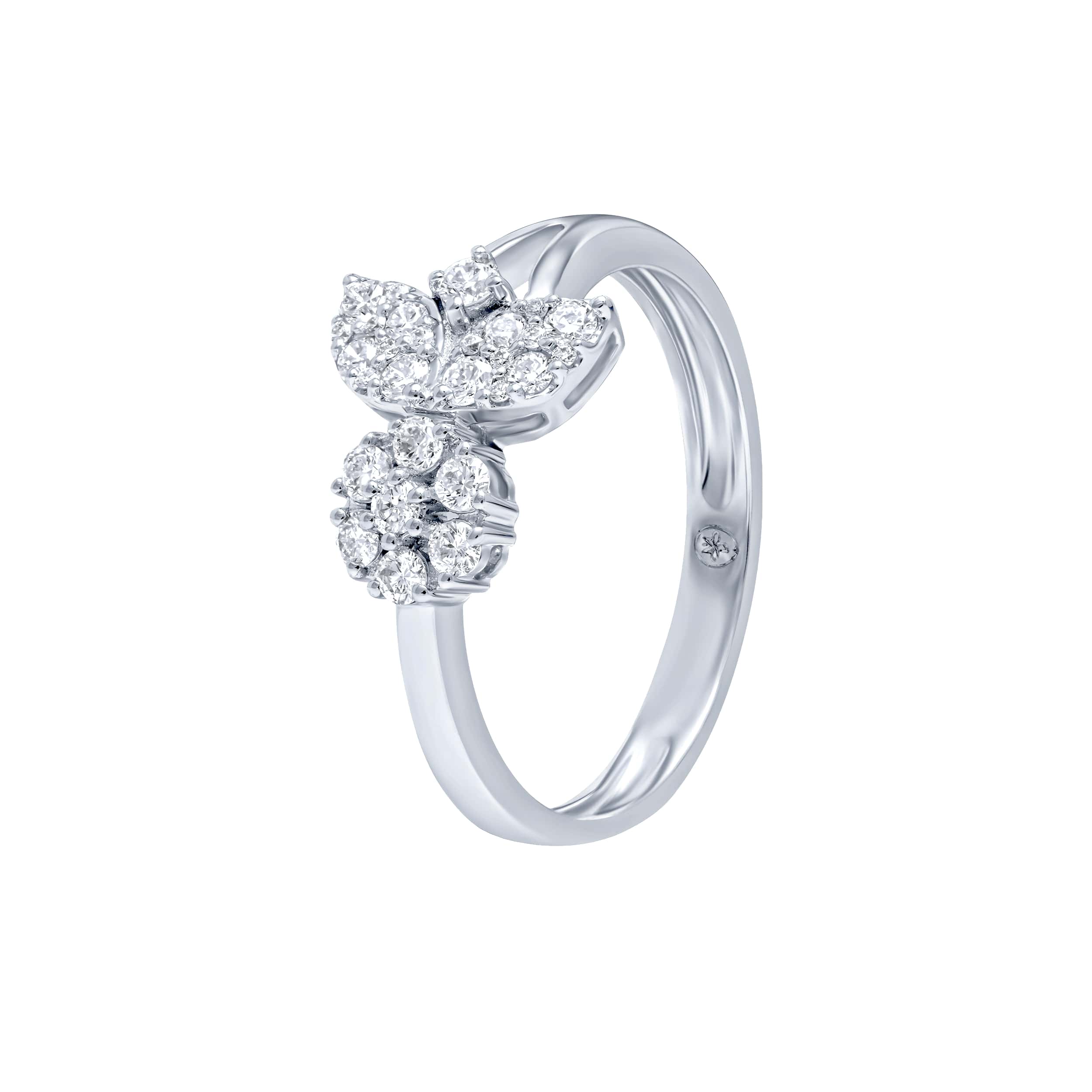 Timeless 18K Diamond Ring in White Gold