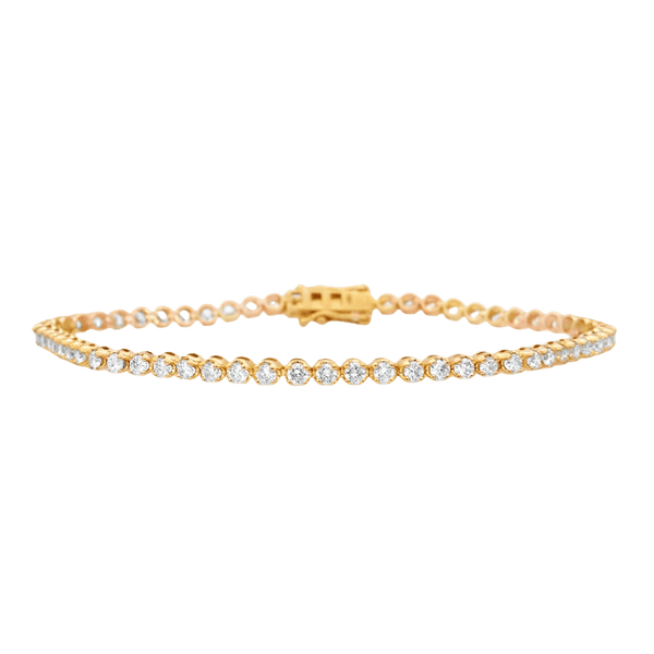 Elegant 18K Rose Gold Lab-Grown Diamond Tennis Bracelet