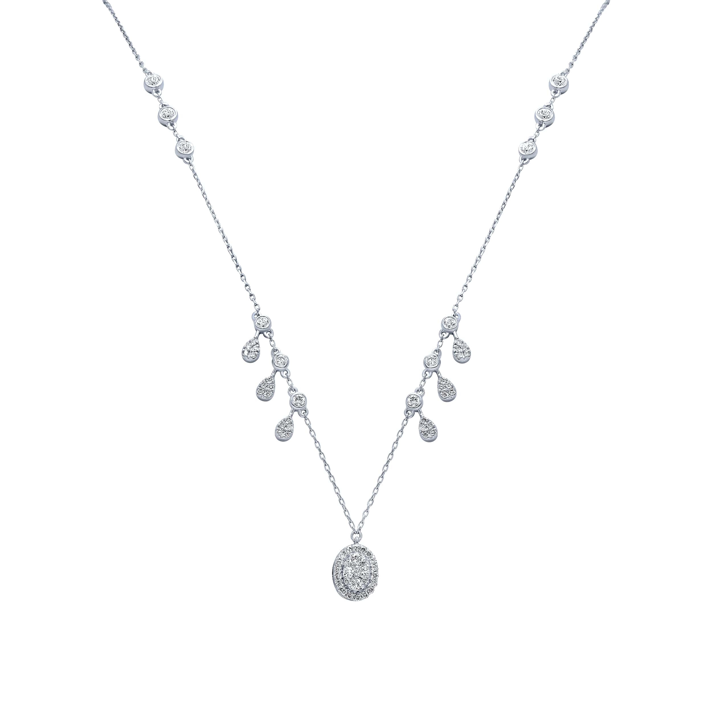 Timeless 18K Diamond Necklace in white  Gold