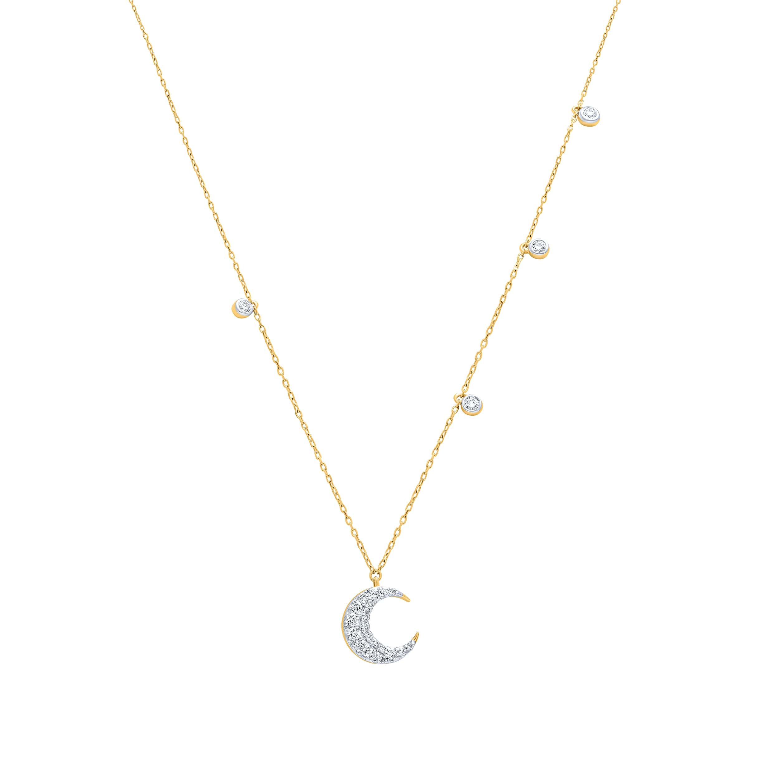 Refined 18K Diamond Necklace in Yellow Gold