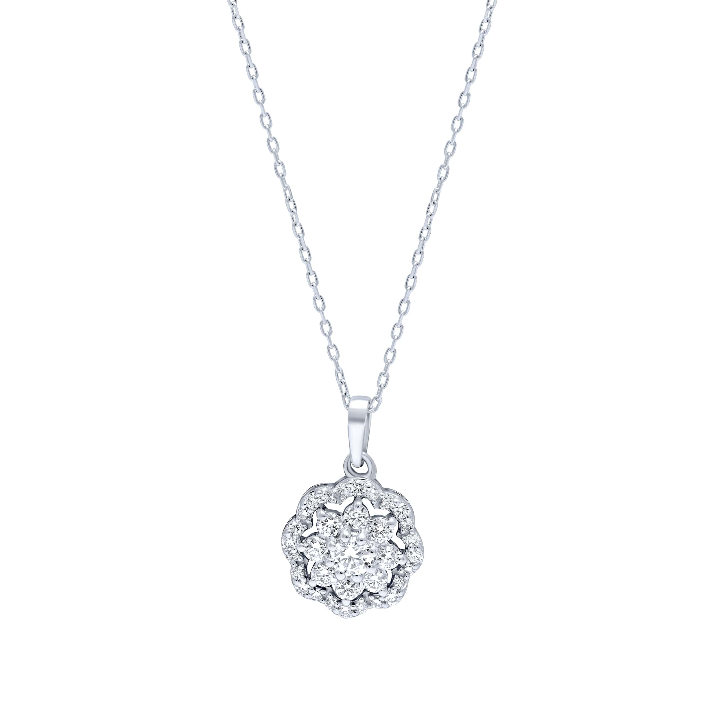 Classic 18K Diamond Necklace in Yellow Gold