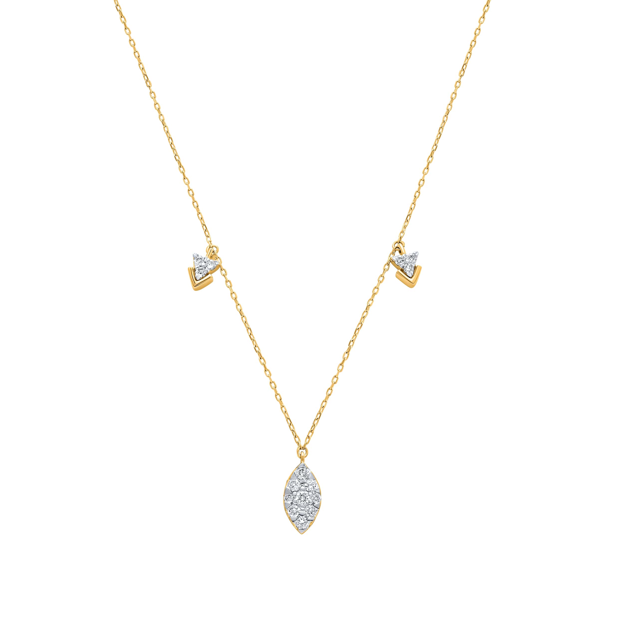 Sophisticated 18K Diamond Pendant in White Gold